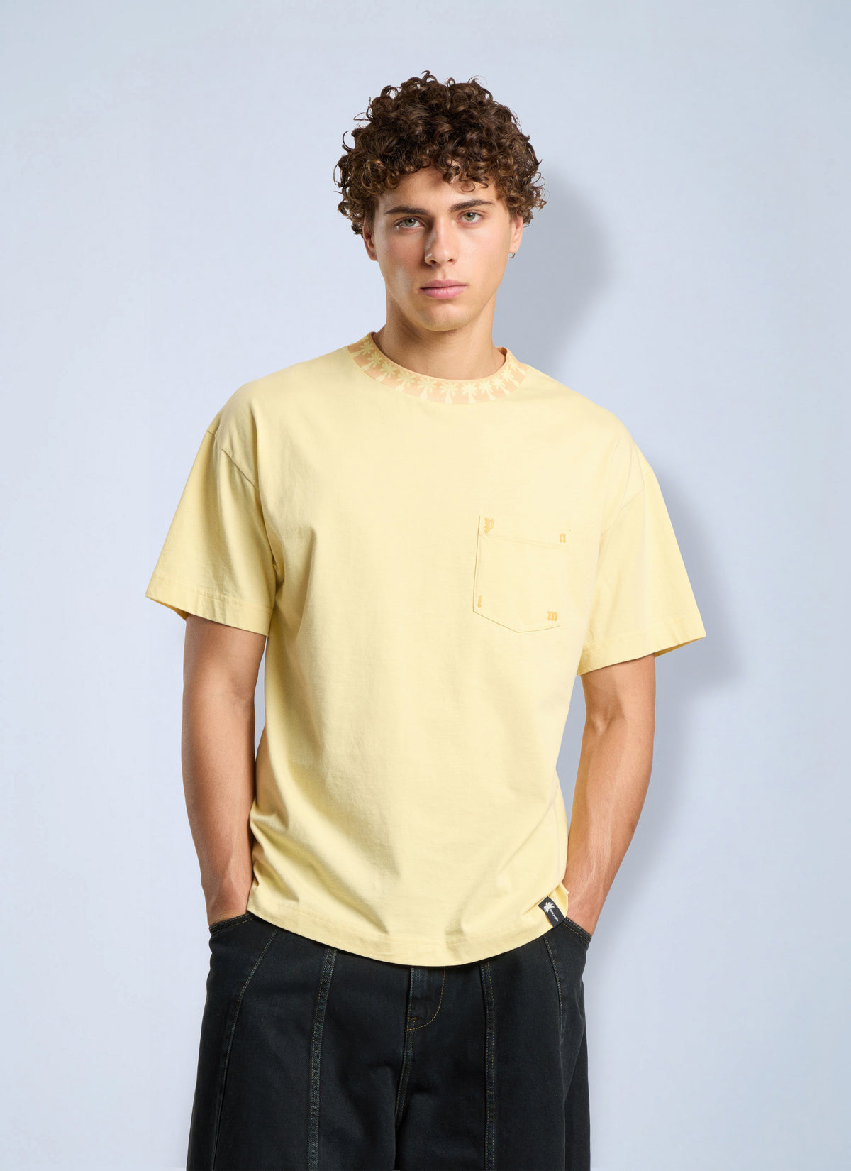 Palm Angels Men Palm Ribbed Regular T-Shirt PALM ANGELS