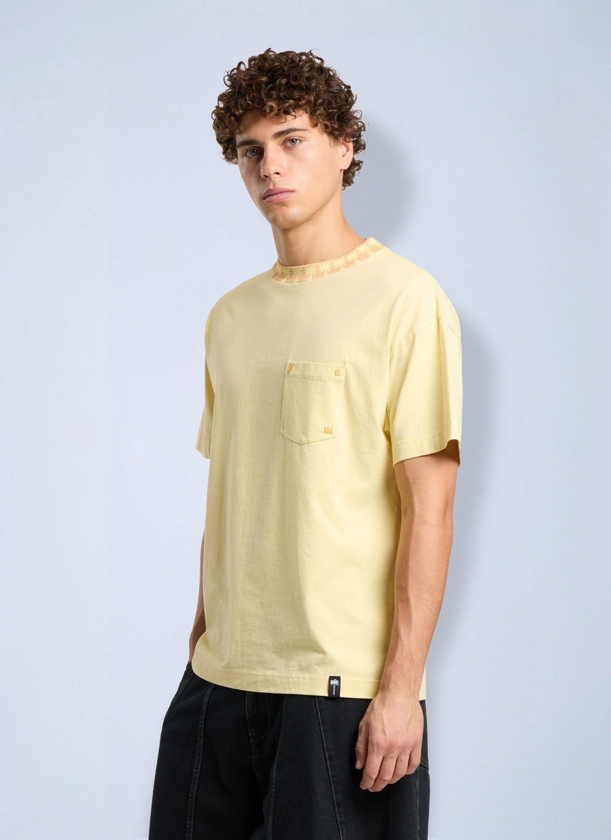 Palm Angels Men Palm Ribbed Regular T-Shirt PALM ANGELS