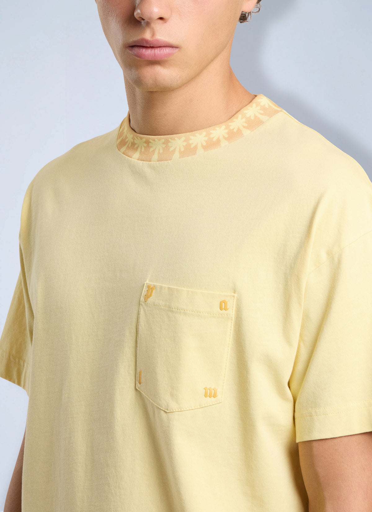 Palm Angels Men Palm Ribbed Regular T-Shirt PALM ANGELS