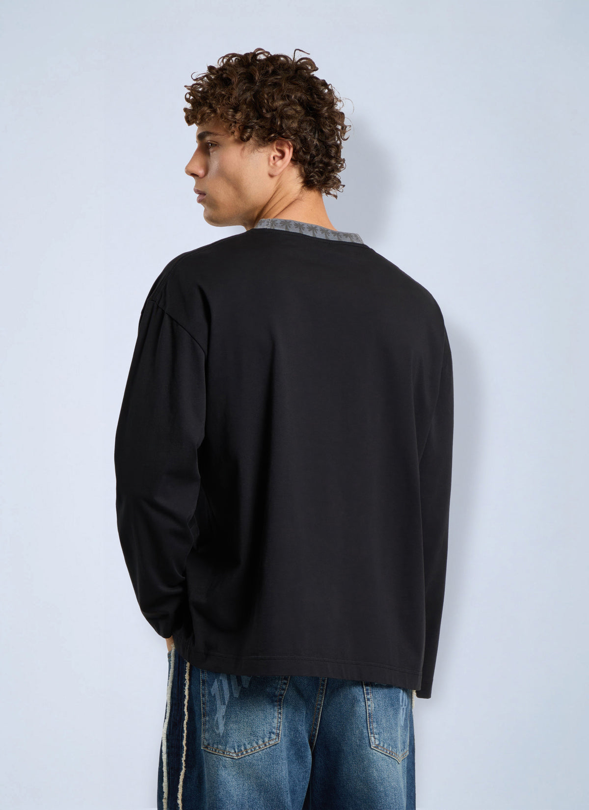 Palm Angels Men Palm Rib Regular Tee L/S PALM ANGELS