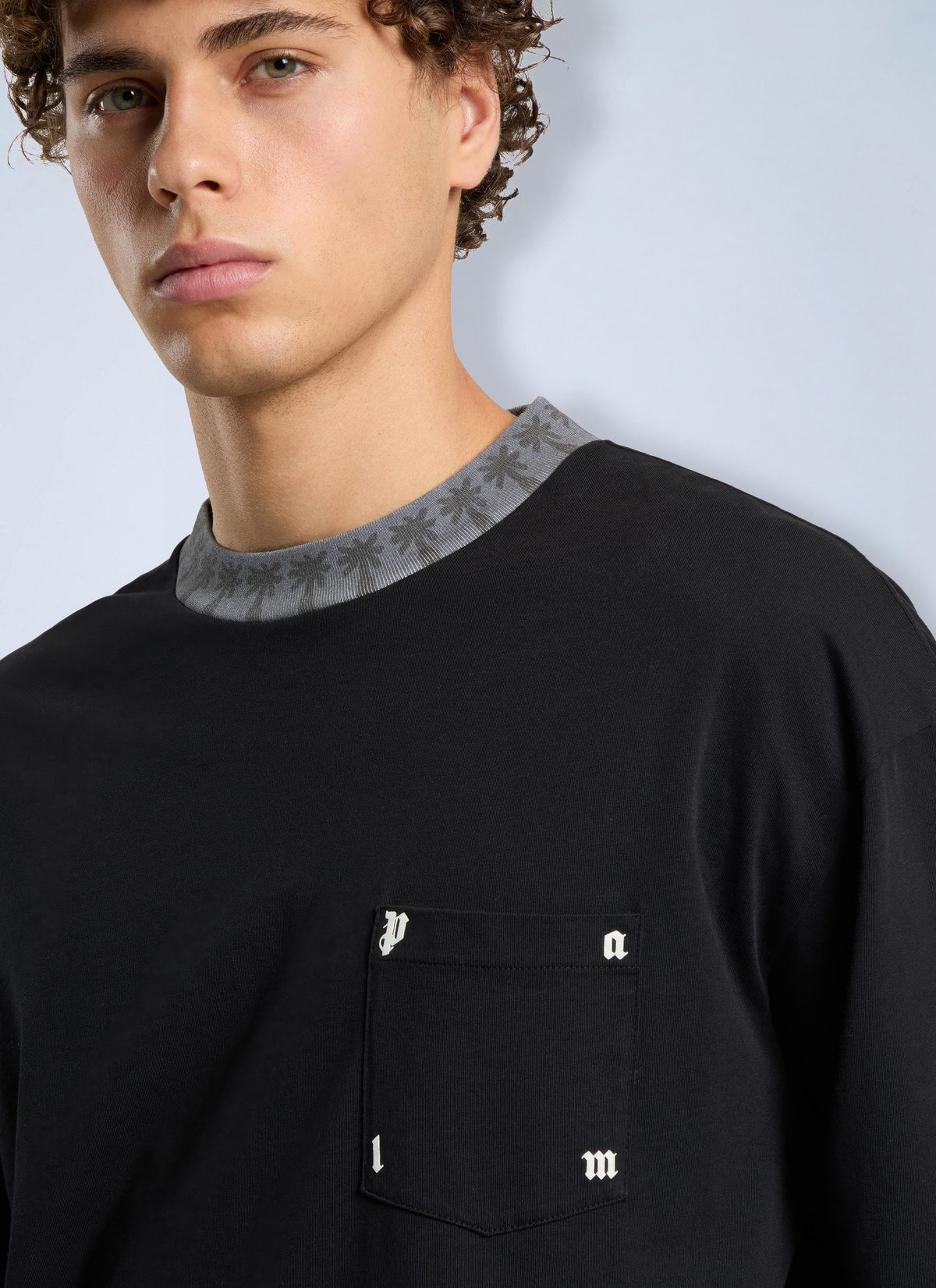 Palm Angels Men Palm Rib Regular Tee L/S PALM ANGELS