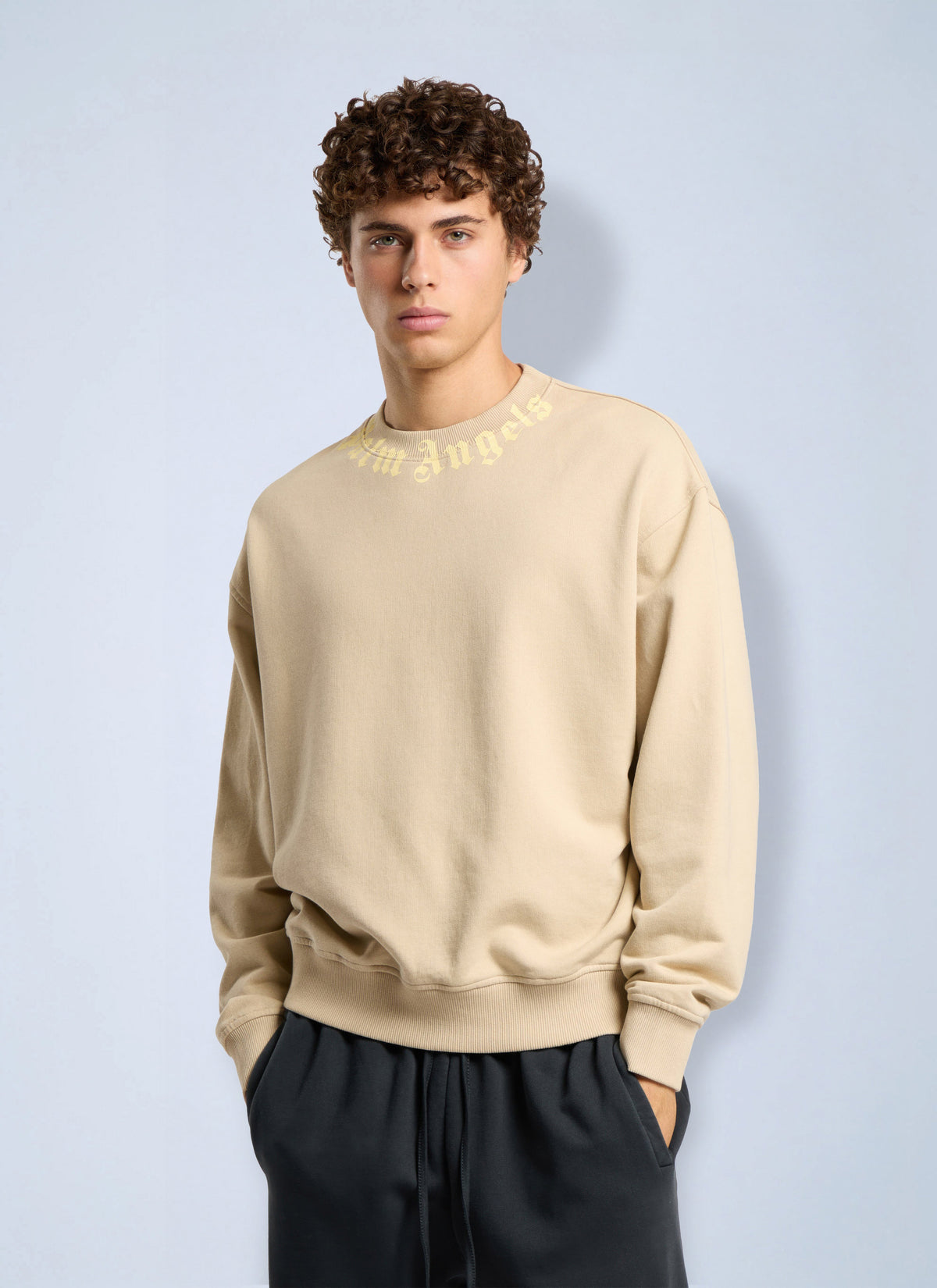 Palm Angels Men Neck Logo Regular Crew PALM ANGELS