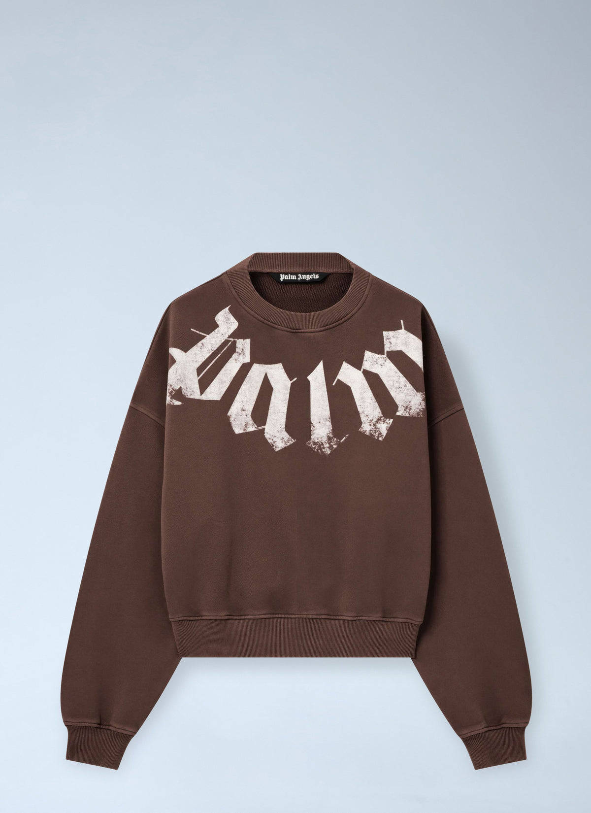 Palm Angels Men Big Neck Logo Loose Sweatshirt PALM ANGELS