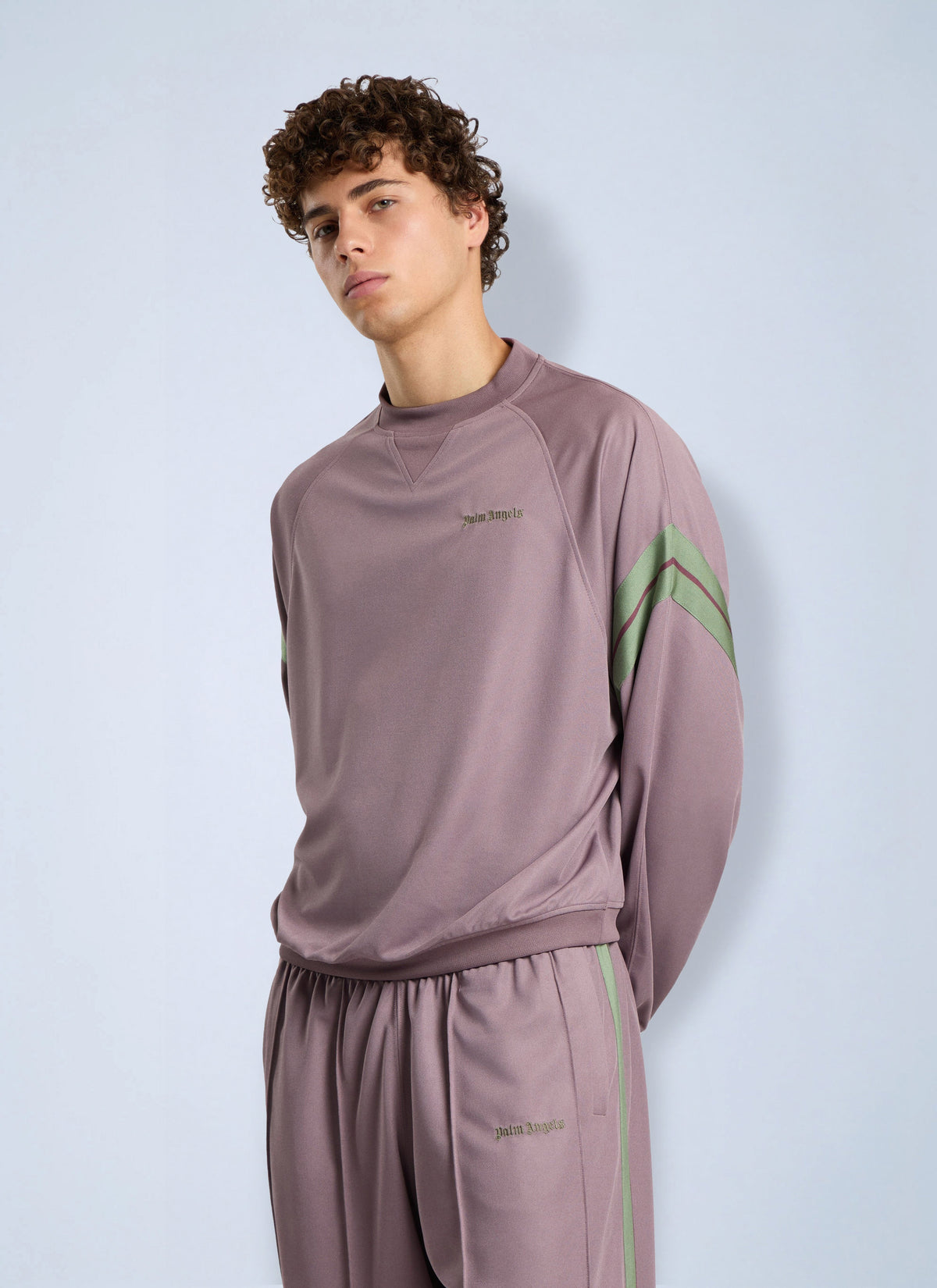 Palm Angels Men Urban Logo Track Crewneck PALM ANGELS