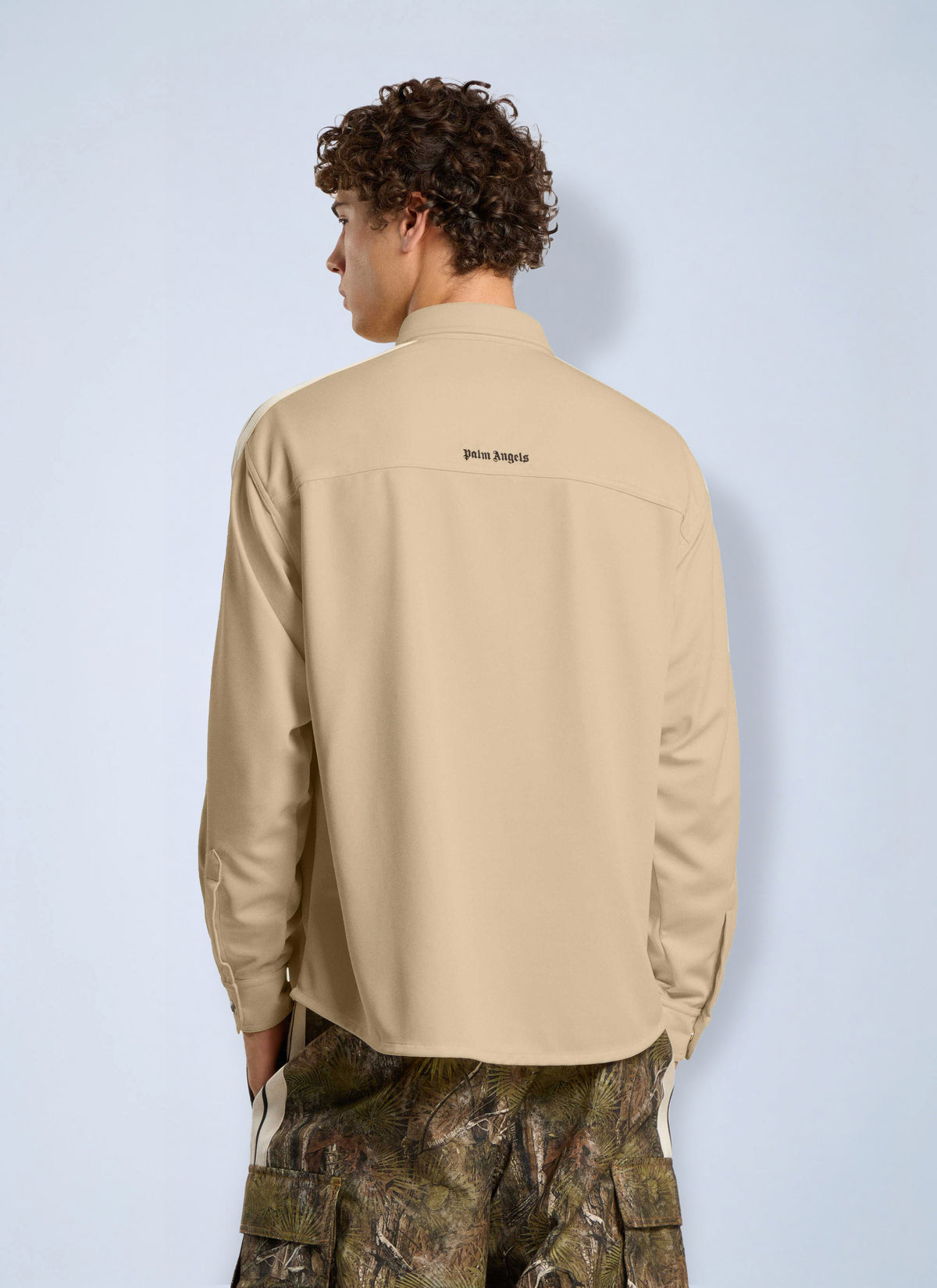 Palm Angels Men Logo 90' Track Jacket Shirt PALM ANGELS