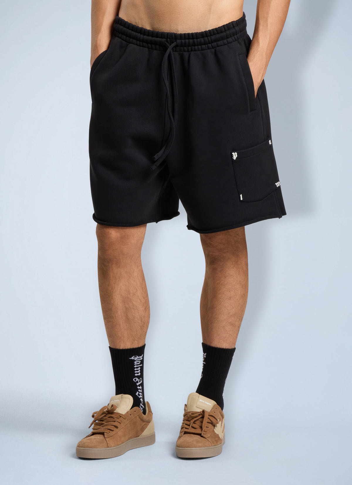 Palm Angels Men Palm Type Sweatshorts PALM ANGELS