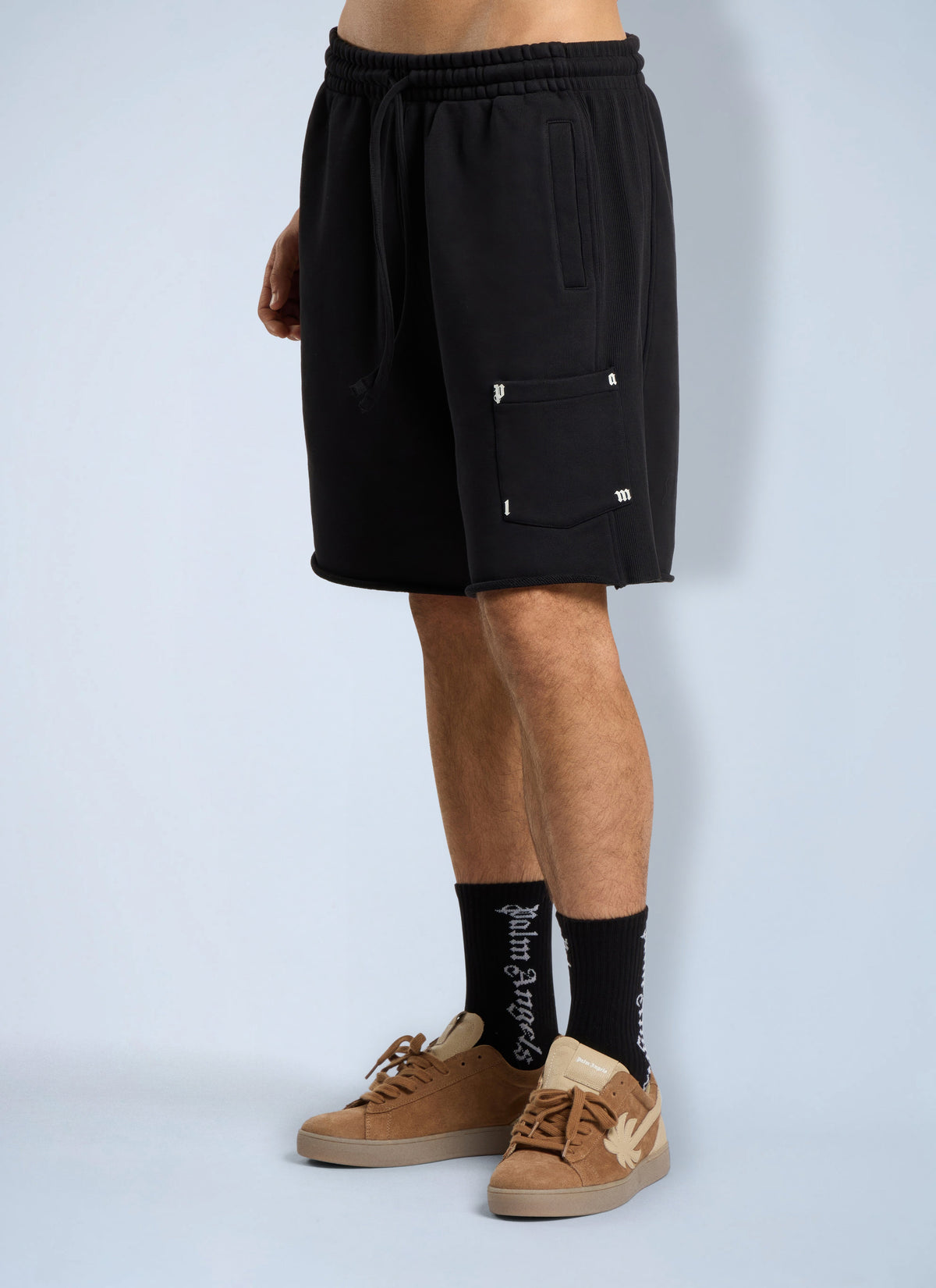 Palm Angels Men Palm Type Sweatshorts PALM ANGELS