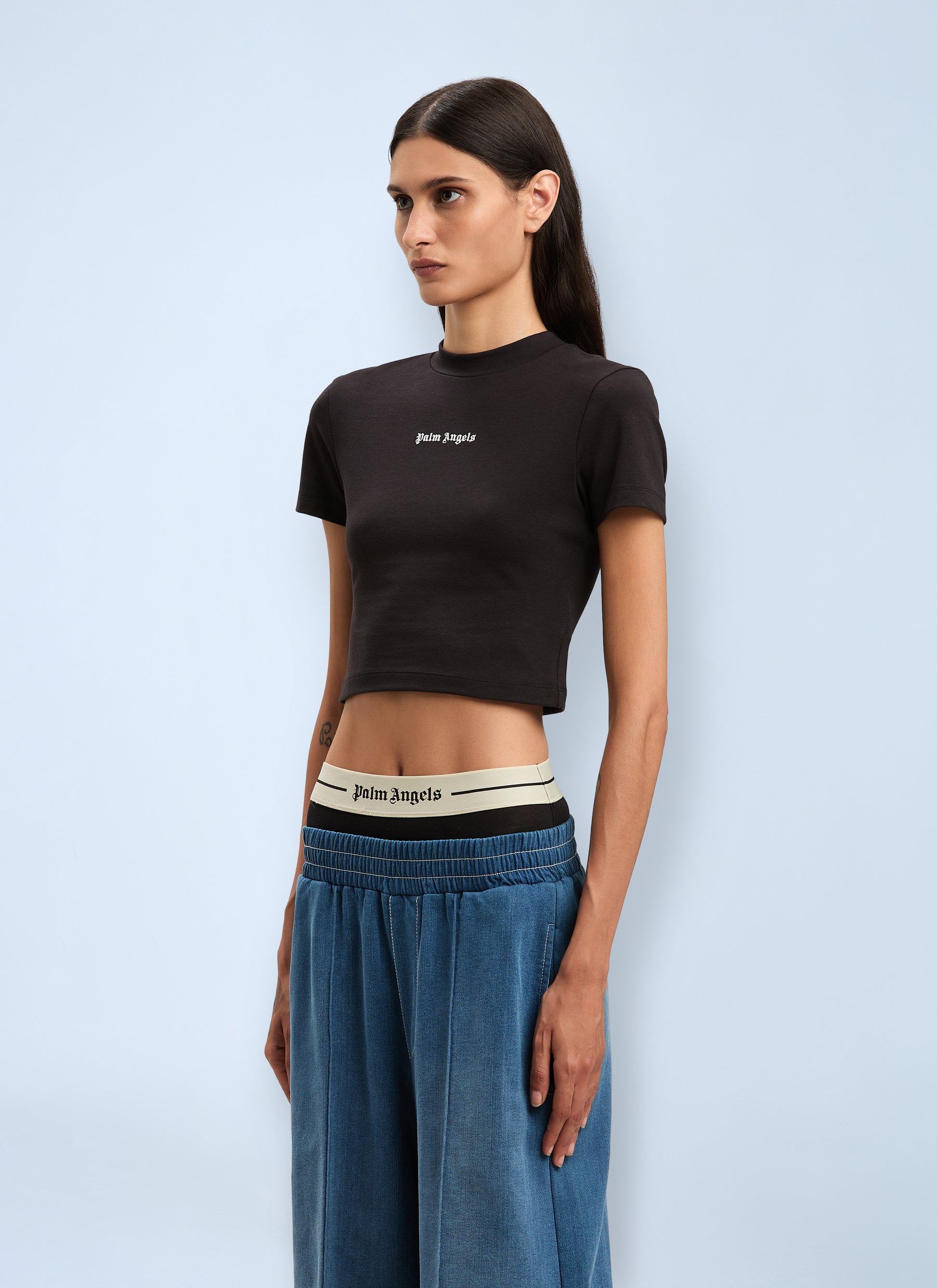 Palm Angels Women Logo Motif T-Shirt PALM ANGELS