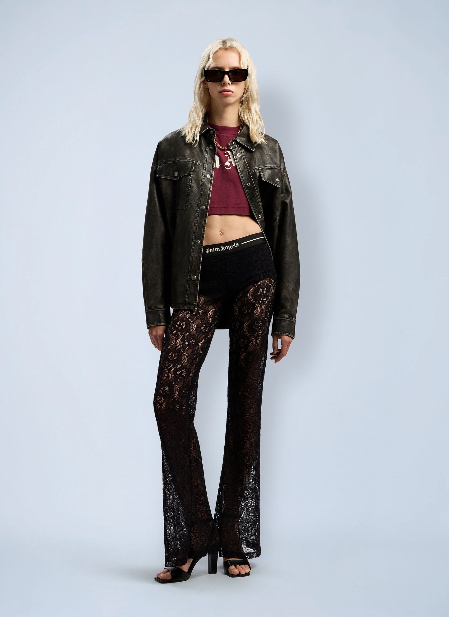Palm Angels Women Classic Logo Lace Pants PALM ANGELS