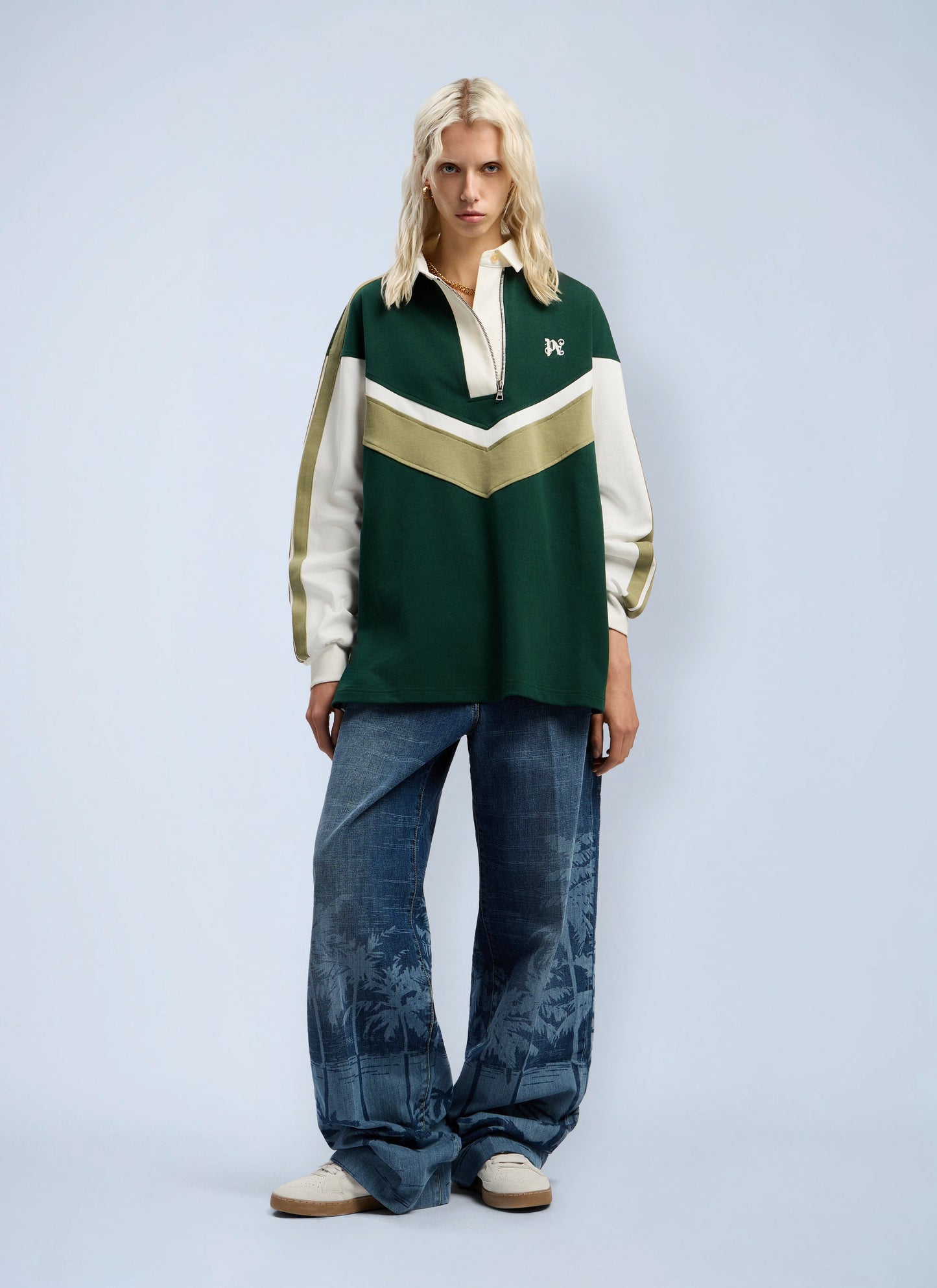 Palm Angels Women Monogram Polo Shirt PALM ANGELS