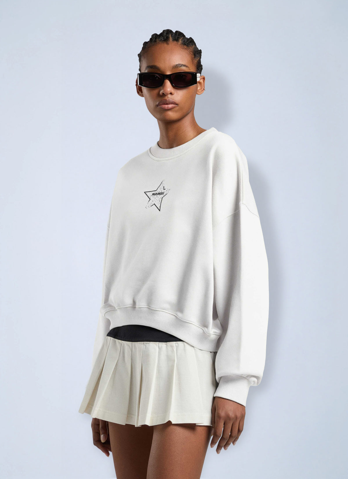 Palm Angels Women Icon Palm Loose Crop Crew PALM ANGELS