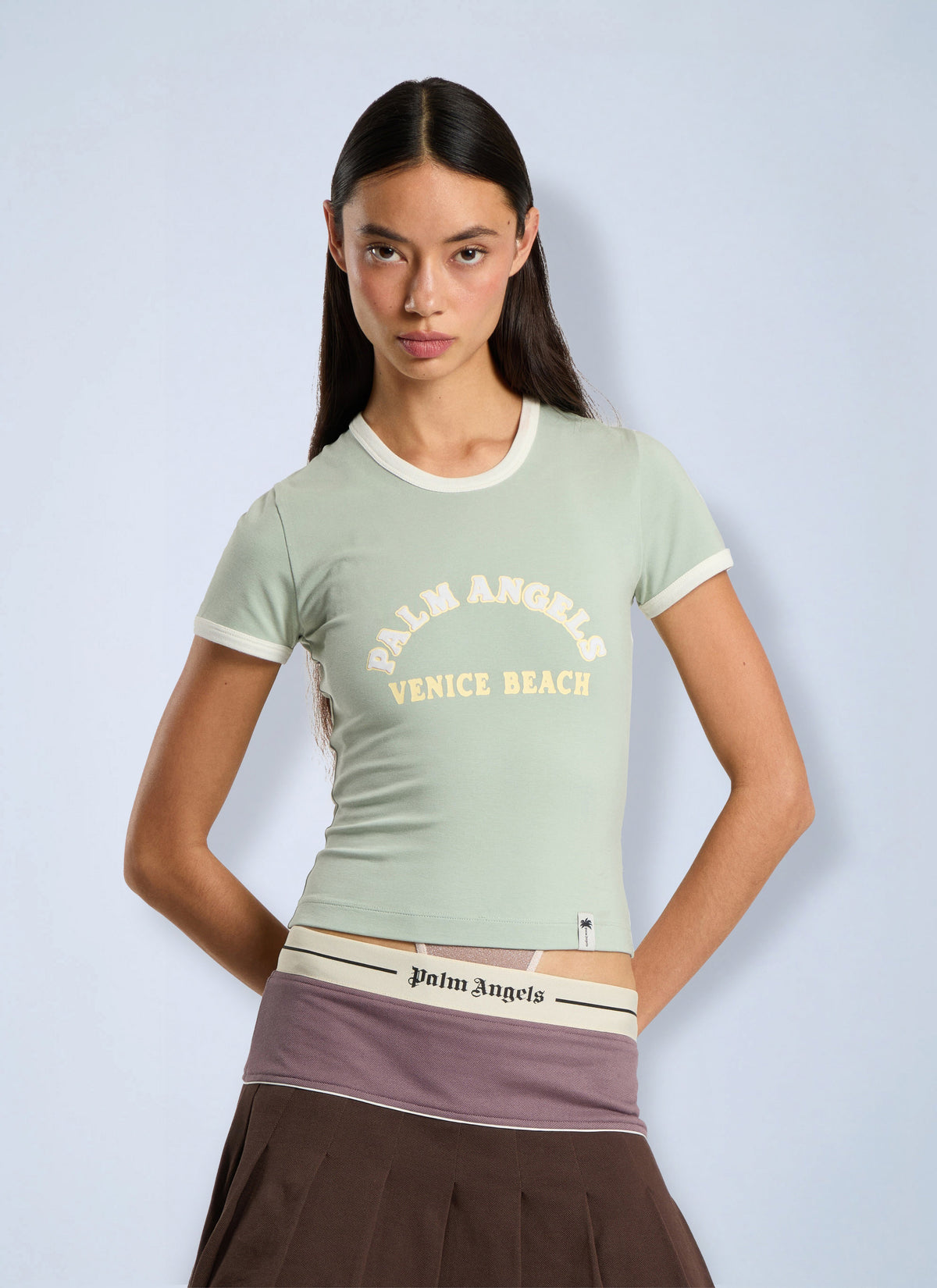 Palm Angels Women Cali Vibes Vintage Slim T-Shirt PALM ANGELS