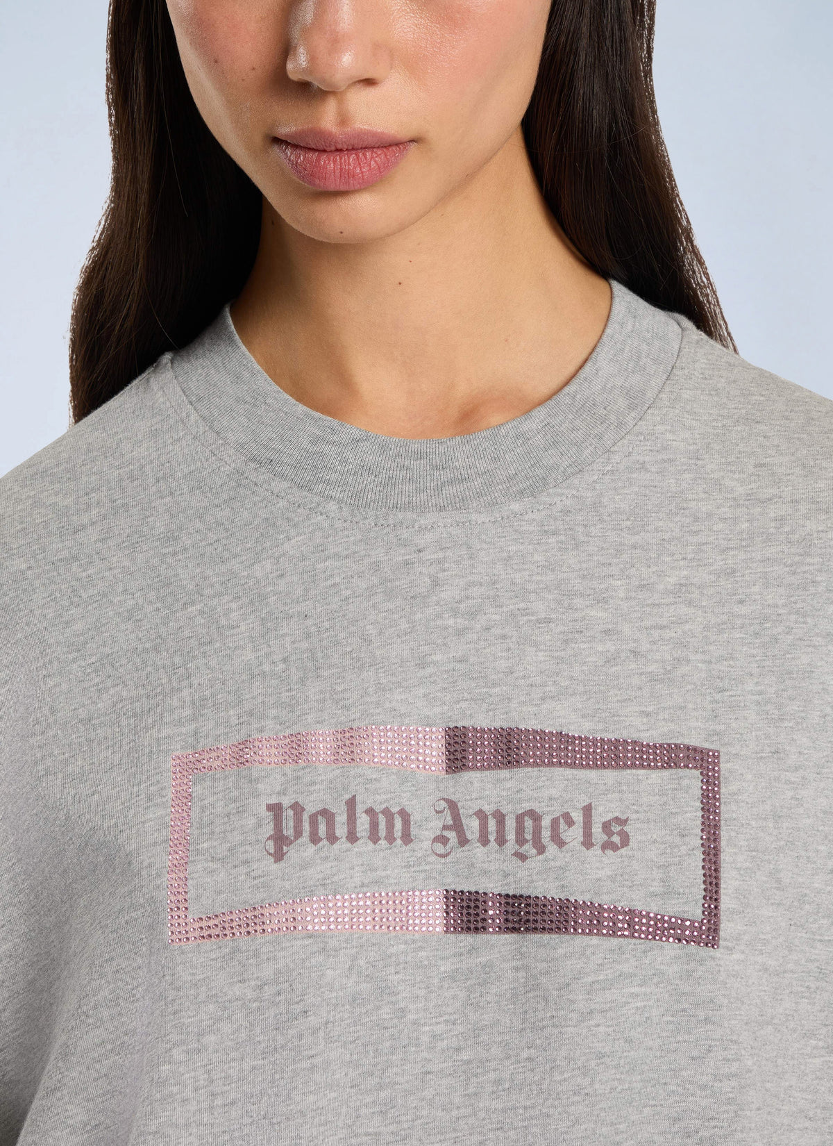 Palm Angels Women Stud Box Logo Loose Tee PALM ANGELS