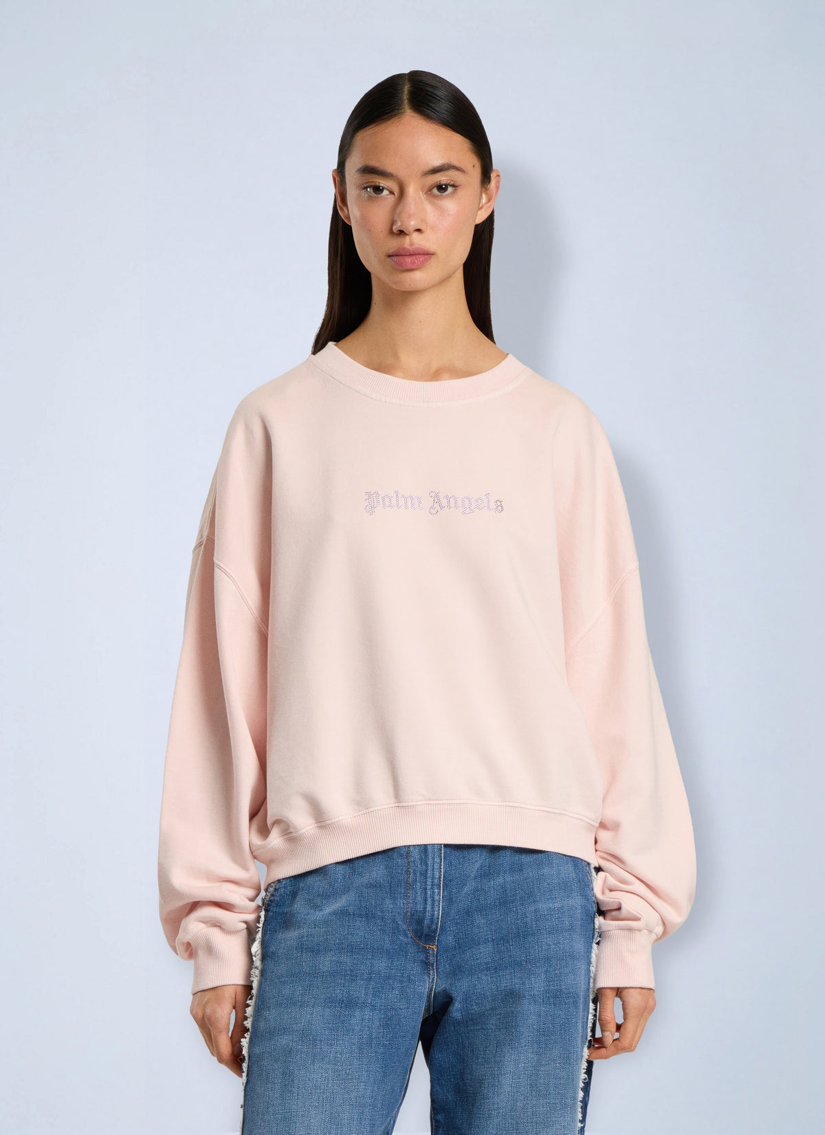 Palm Angels Women Stud Logo Crew PALM ANGELS