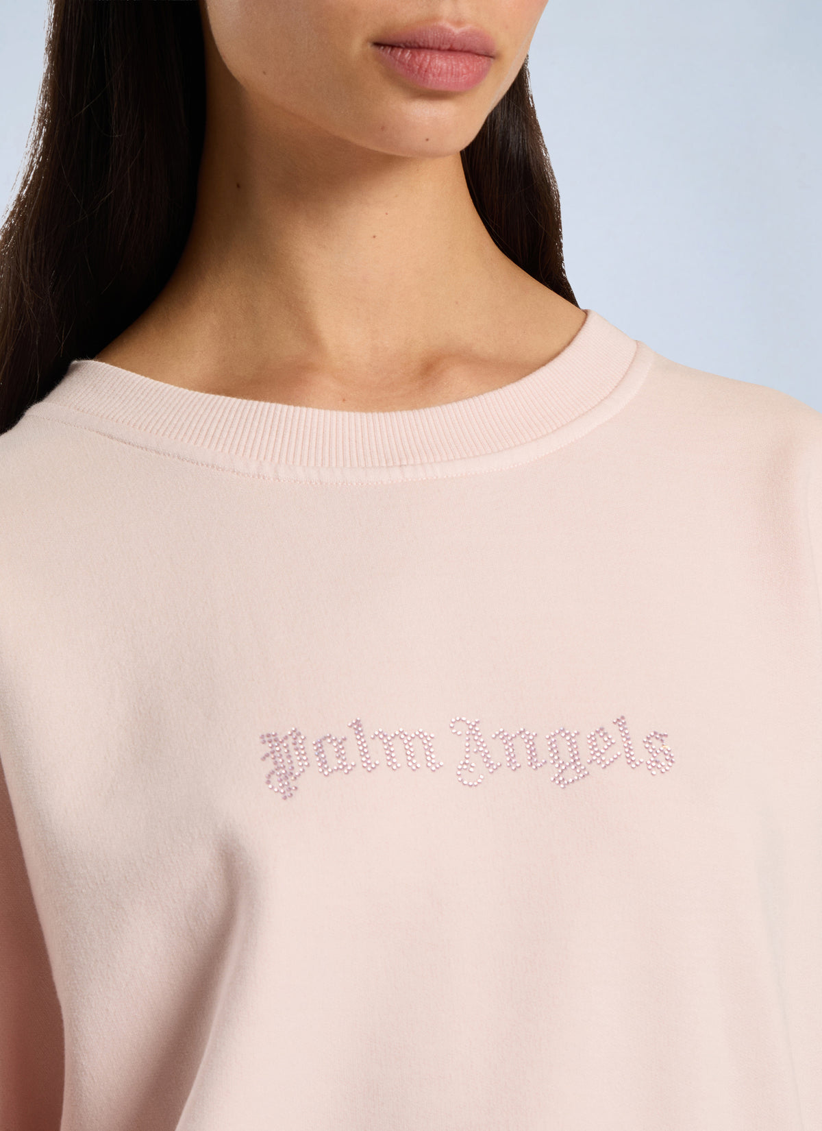 Palm Angels Women Stud Logo Crew PALM ANGELS