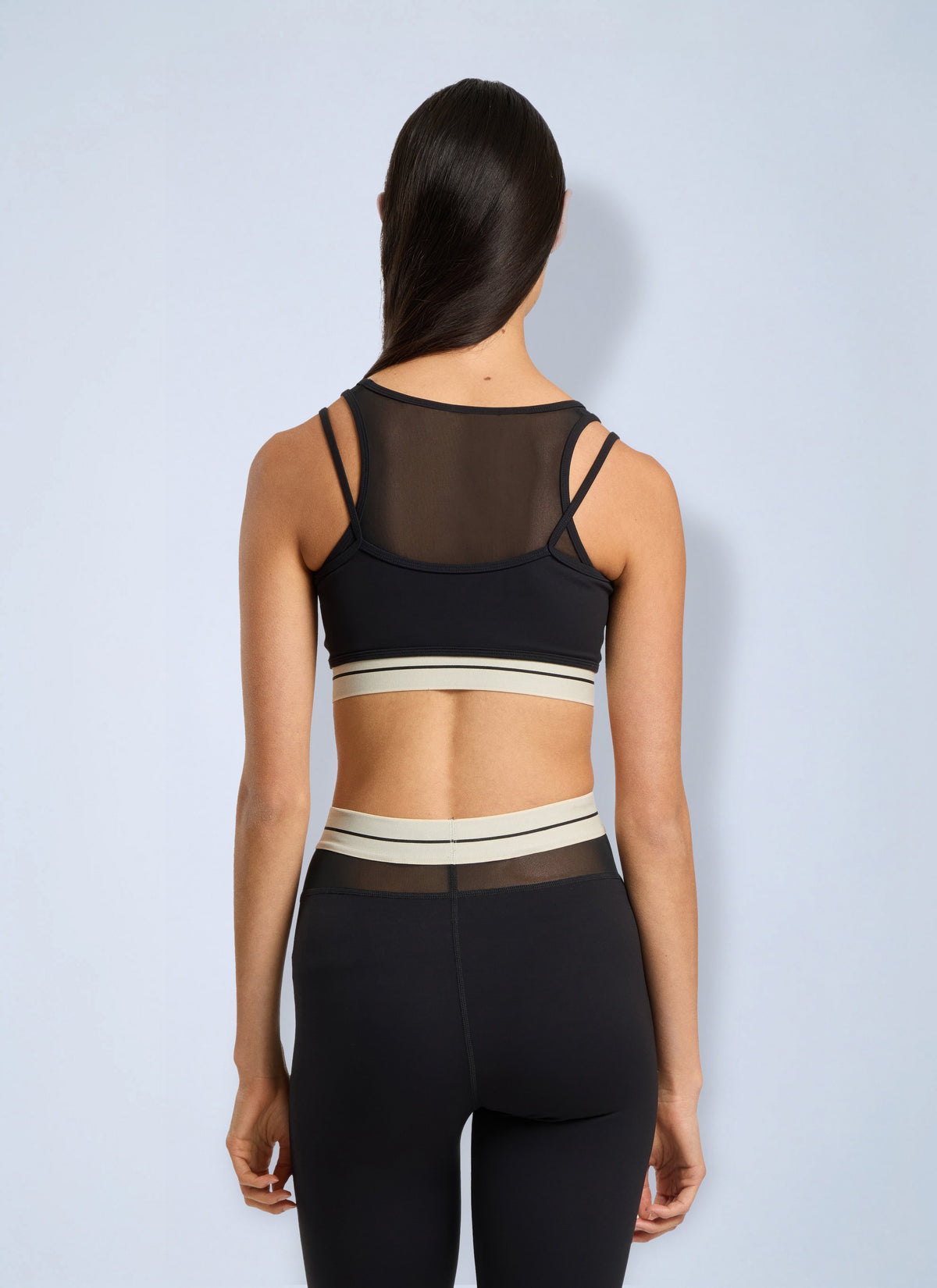 Palm Angels Women Logo Mix Layer Active Top PALM ANGELS