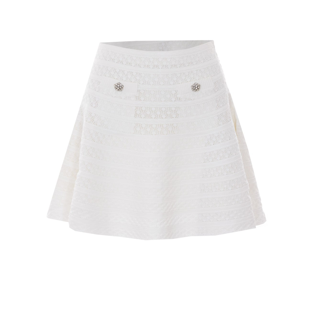 Self Portrait Women Pointelle Knit Mini Skirt SELF-PORTRAIT