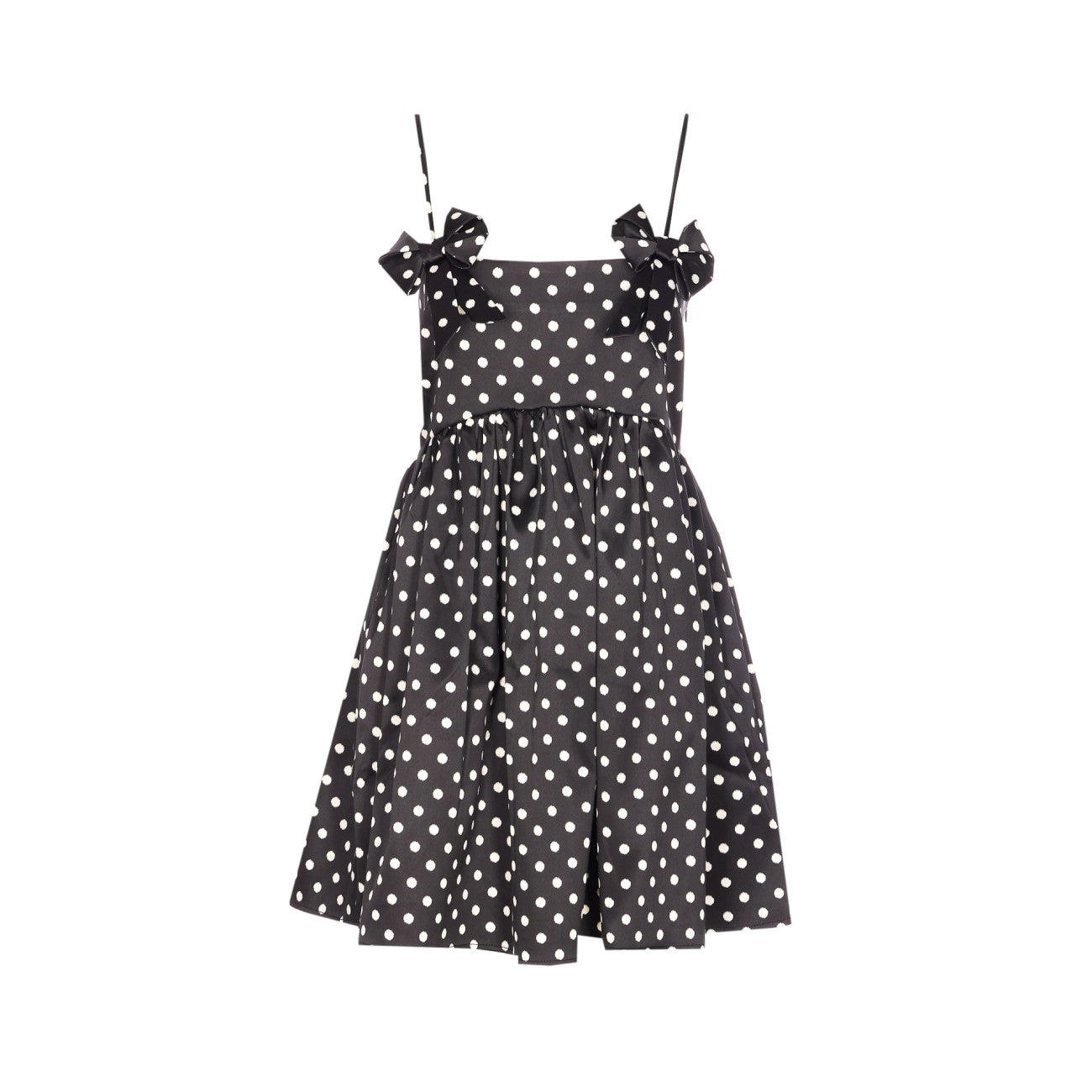 Ganni Women Polka Dots Satin Mini Dress GANNI