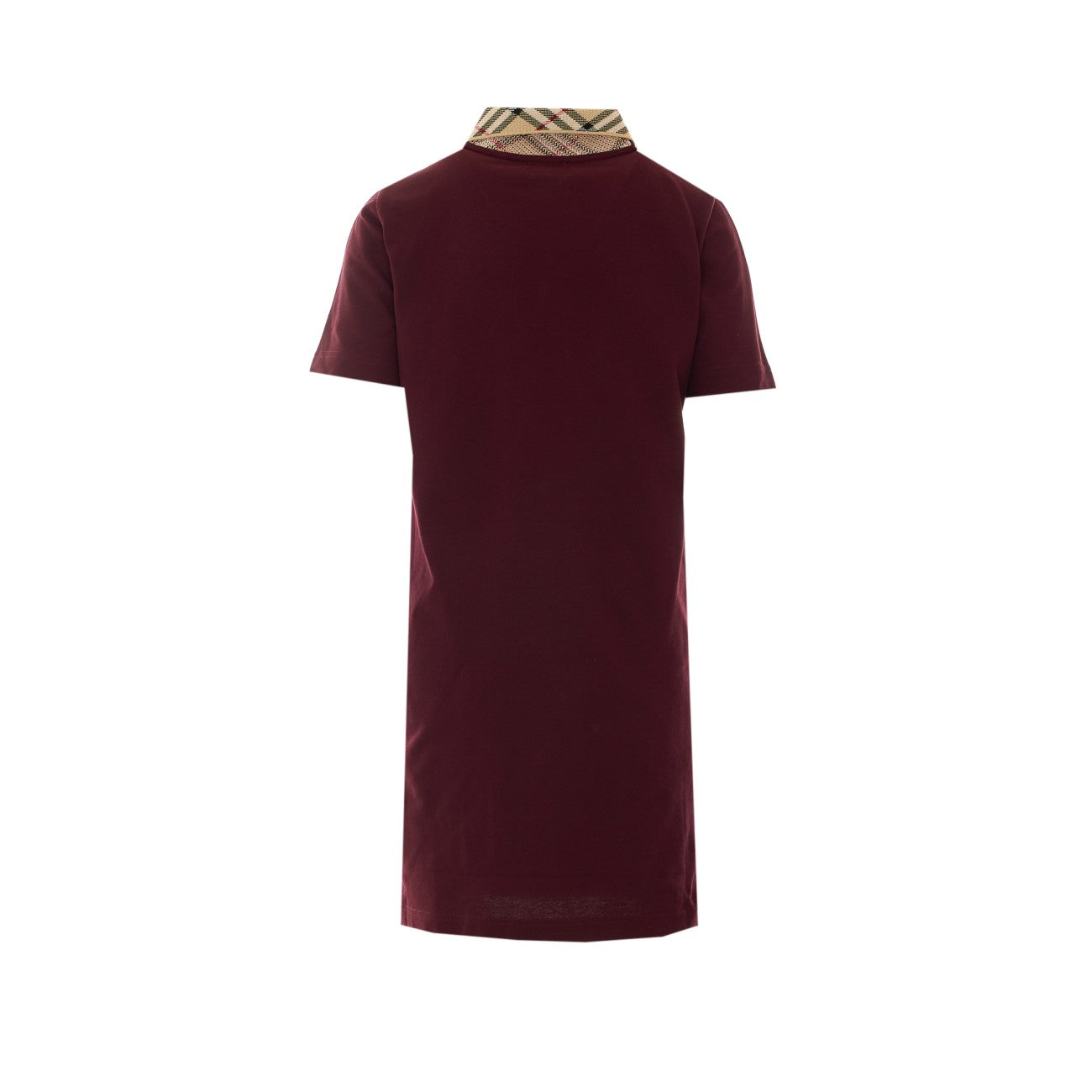 Burberry Women Polo Style Dress With Check Collar BURBERRY