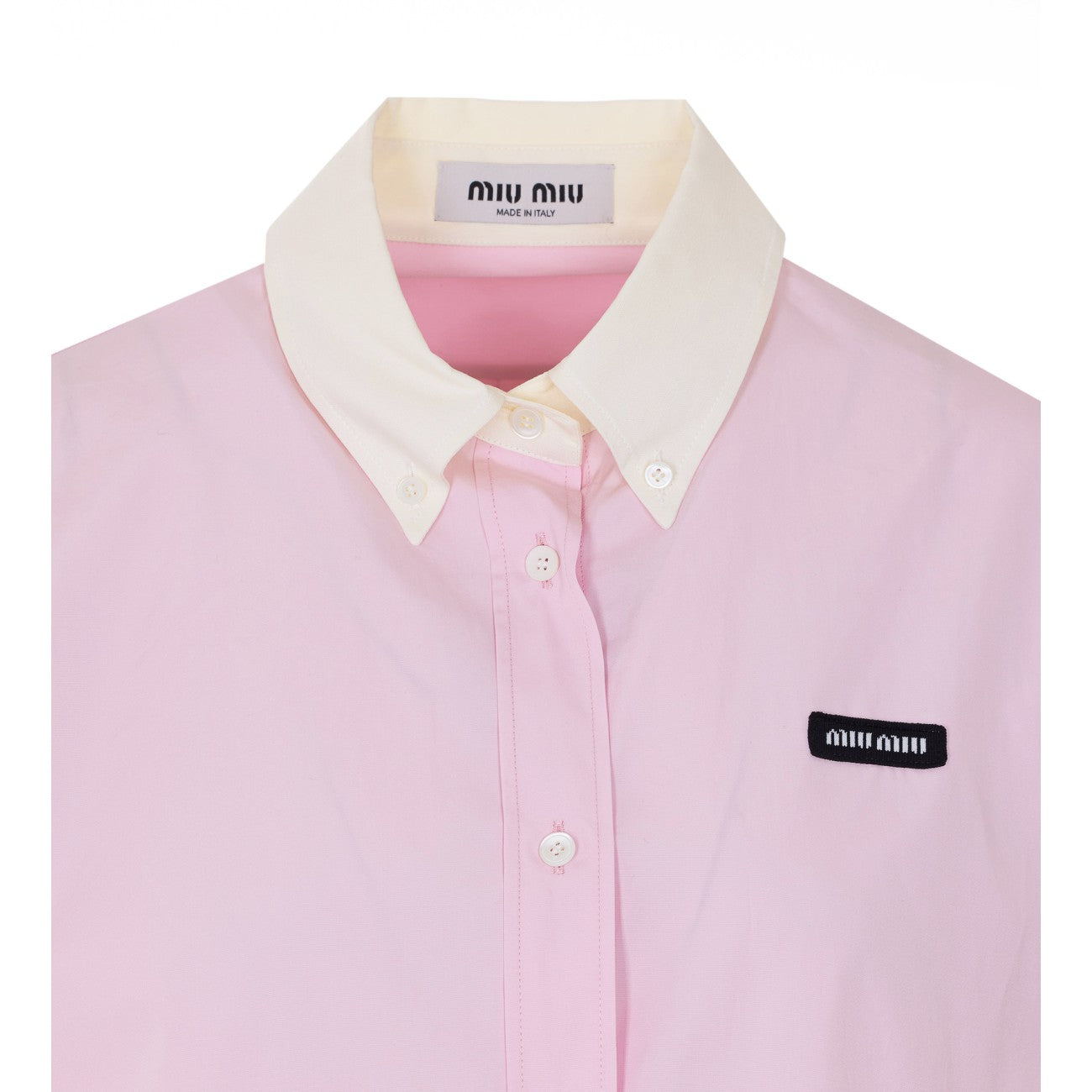 Miu Miu Women Popeline Logo Shirt MIU MIU