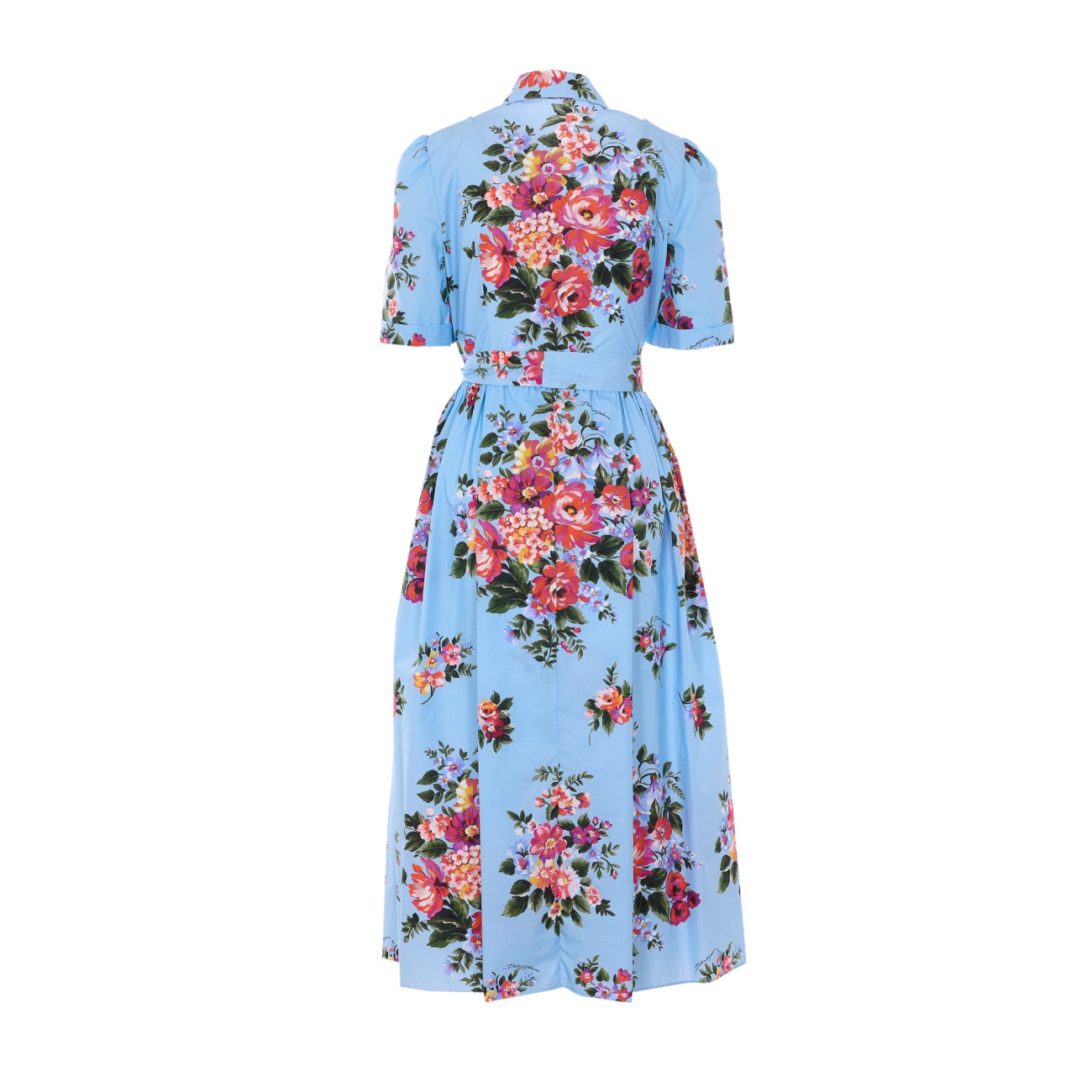 Dolce&Gabbana Women Poplin Chemisier Dress Print Bouquet Of Flowers DOLCE & GABBANA