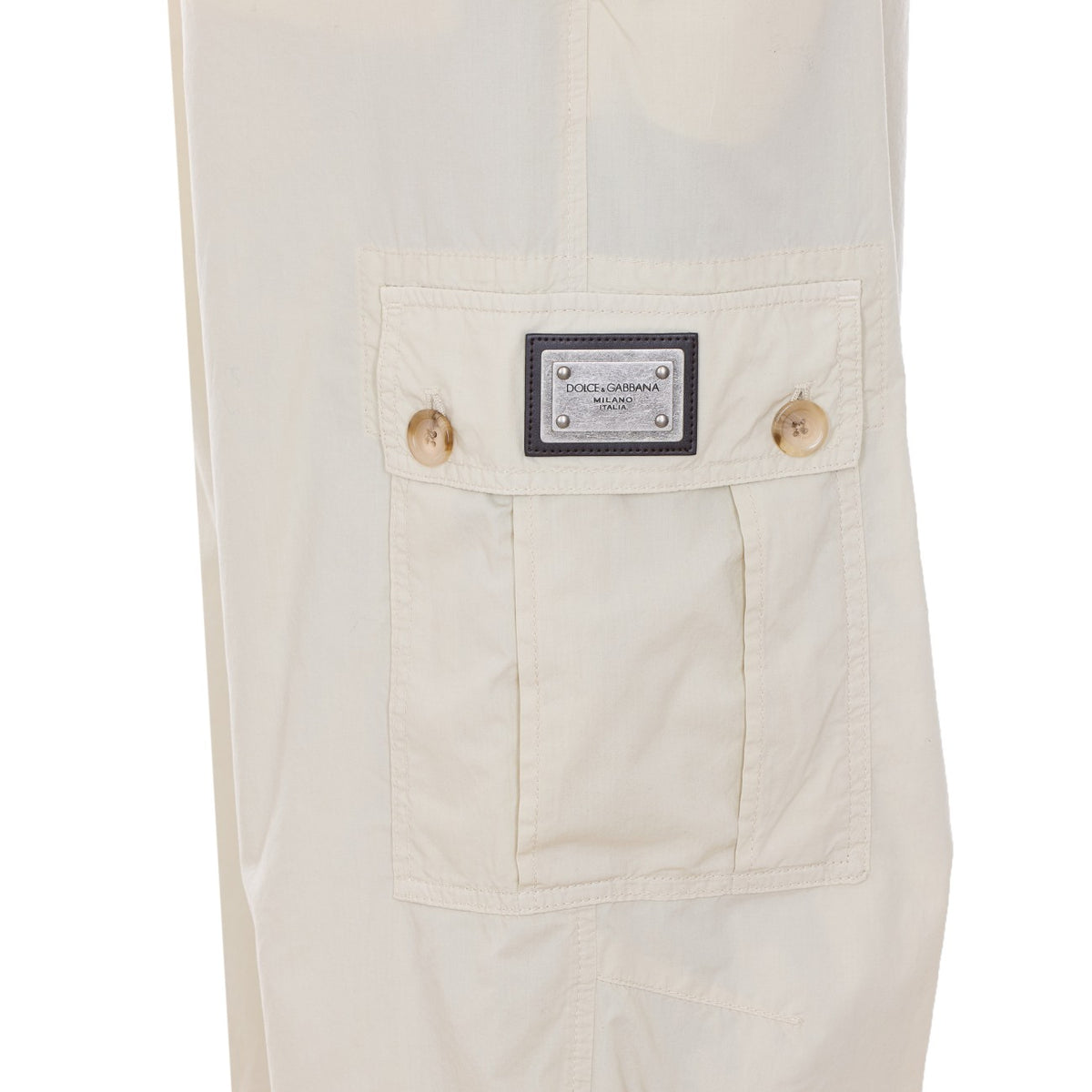 Dolce&Gabbana Men Poplin Pants With Logo DOLCE & GABBANA