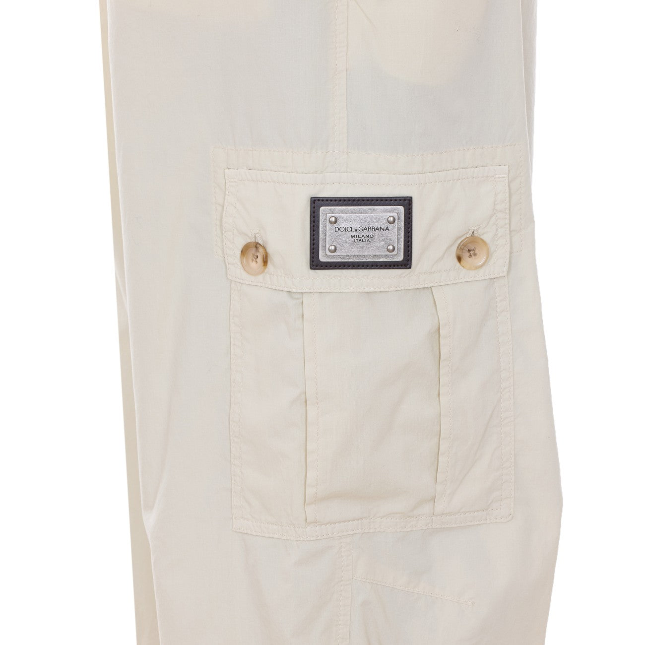 Dolce&Gabbana Men Poplin Pants With Logo DOLCE & GABBANA