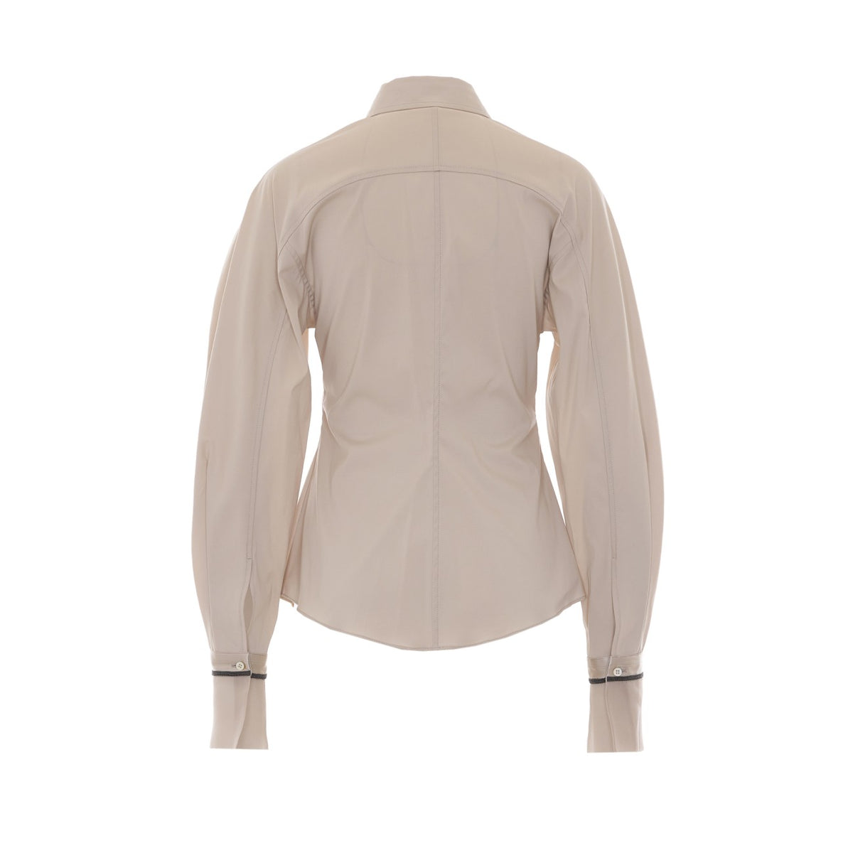Brunello Cucinelli Women Poplin Shirt With Silk Cuff BRUNELLO CUCINELLI