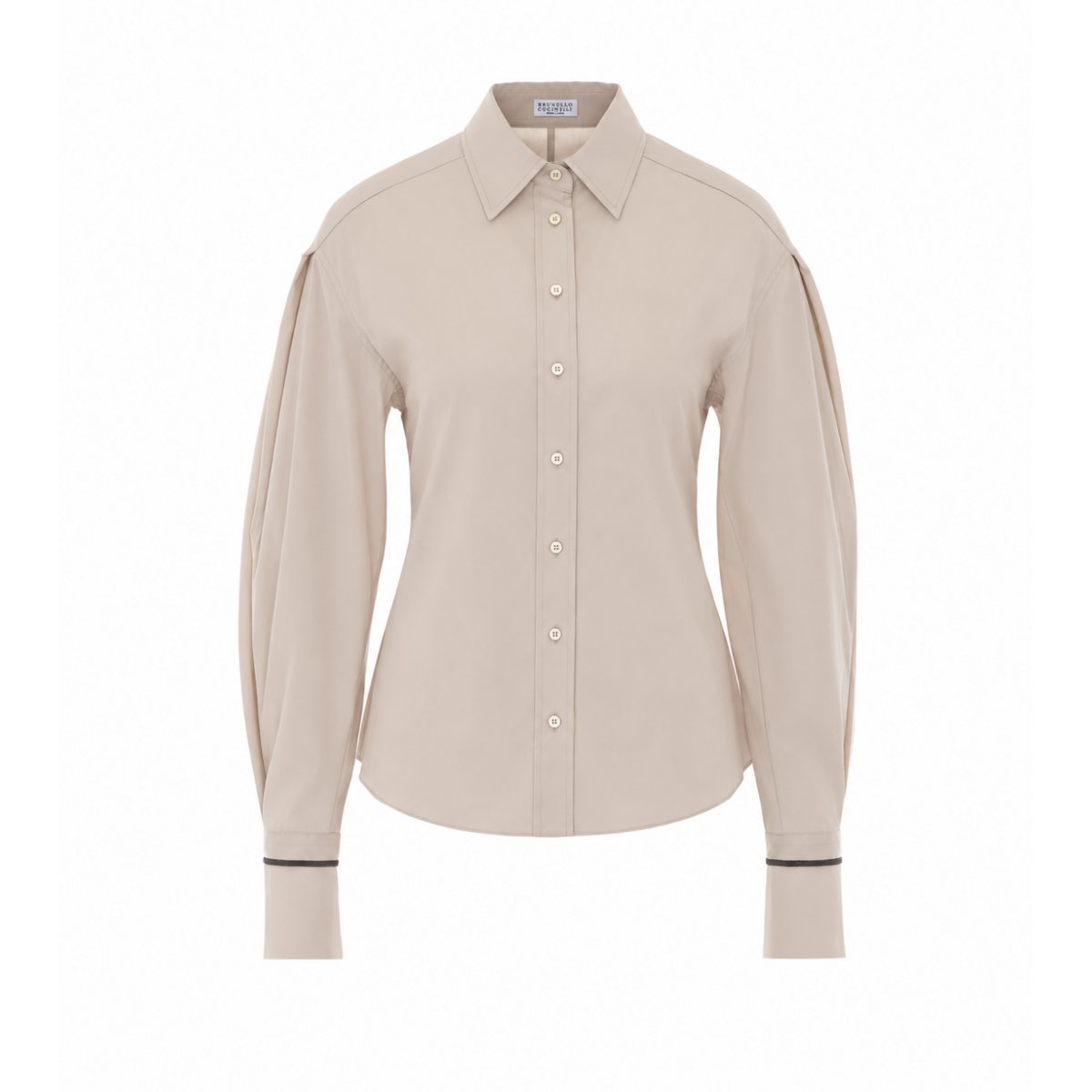 Brunello Cucinelli Women Poplin Shirt With Silk Cuff BRUNELLO CUCINELLI