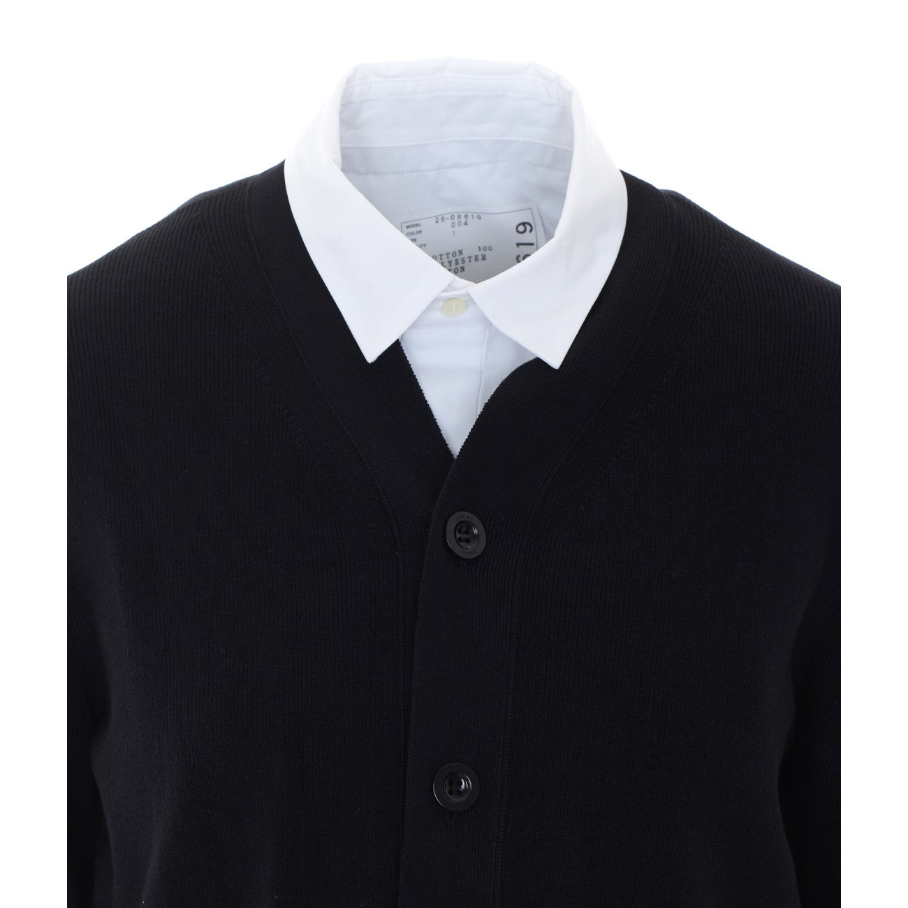 Sacai Women Poplin X Cotton Knit Cardigan SACAI