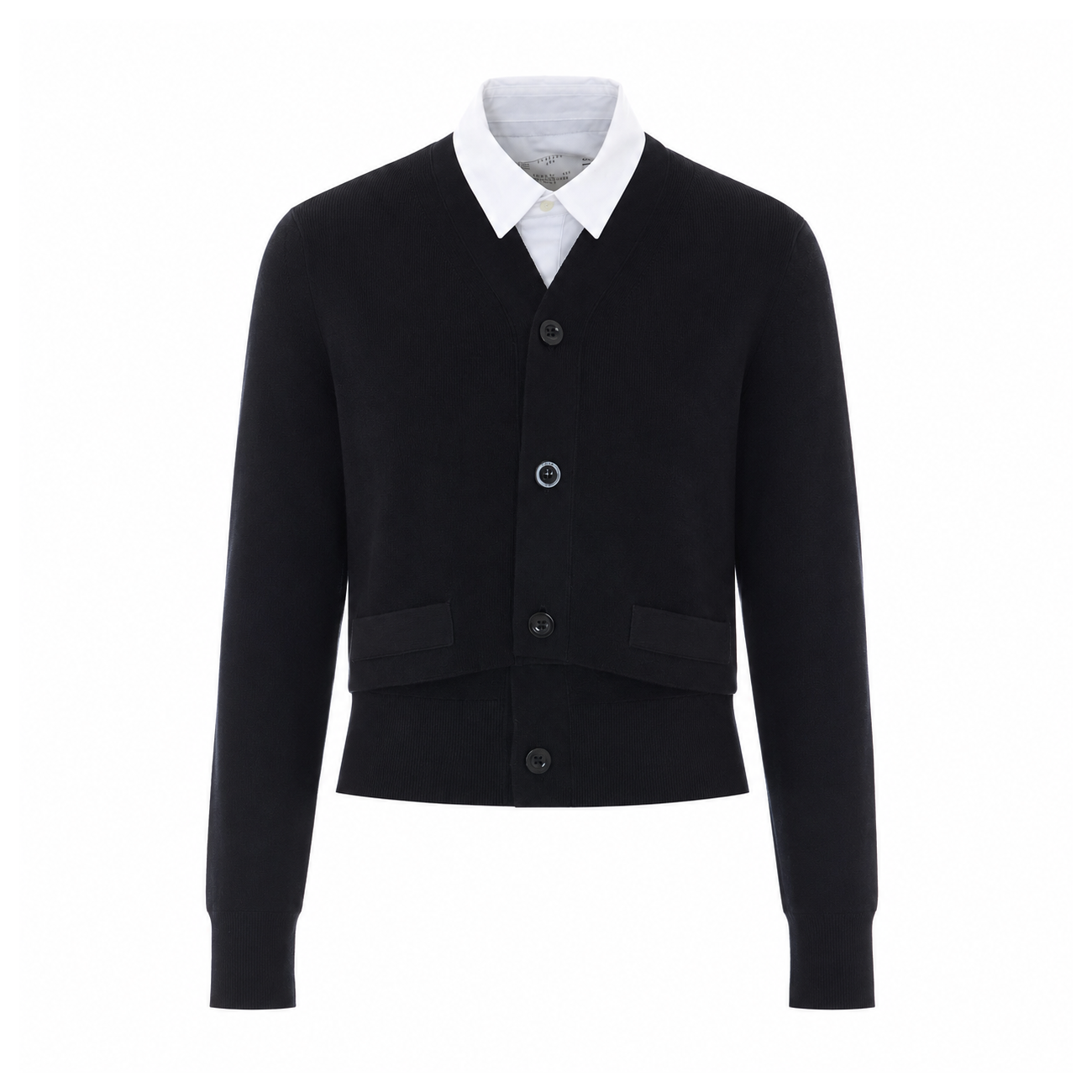 Sacai Women Poplin X Cotton Knit Cardigan SACAI