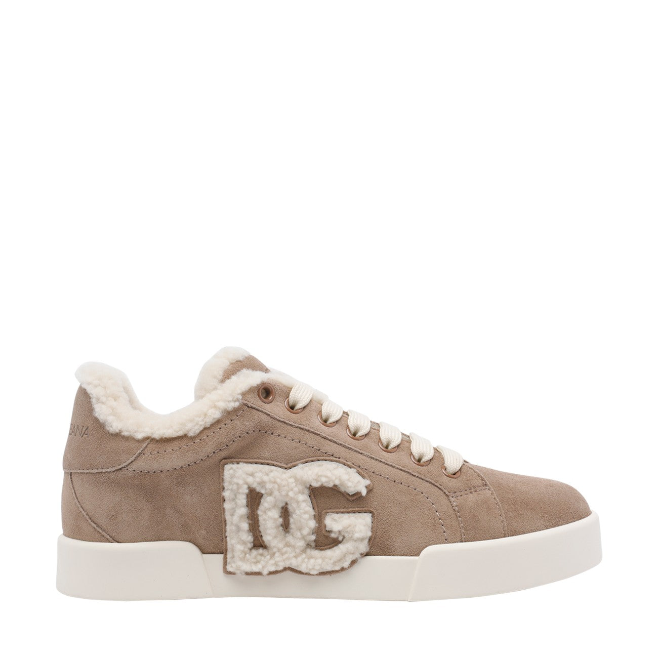 Dolce&Gabbana Women Portofino Light Sneakers In Leather And Sheepskin DOLCE & GABBANA