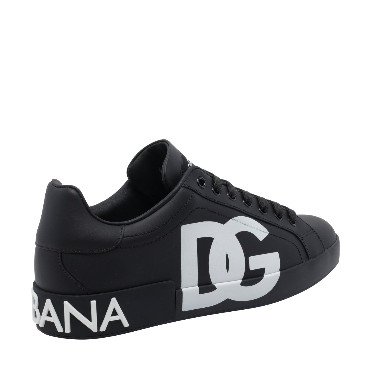 Dolce&Gabbana Men Portofino Sneakers With Dg Logo Print DOLCE & GABBANA