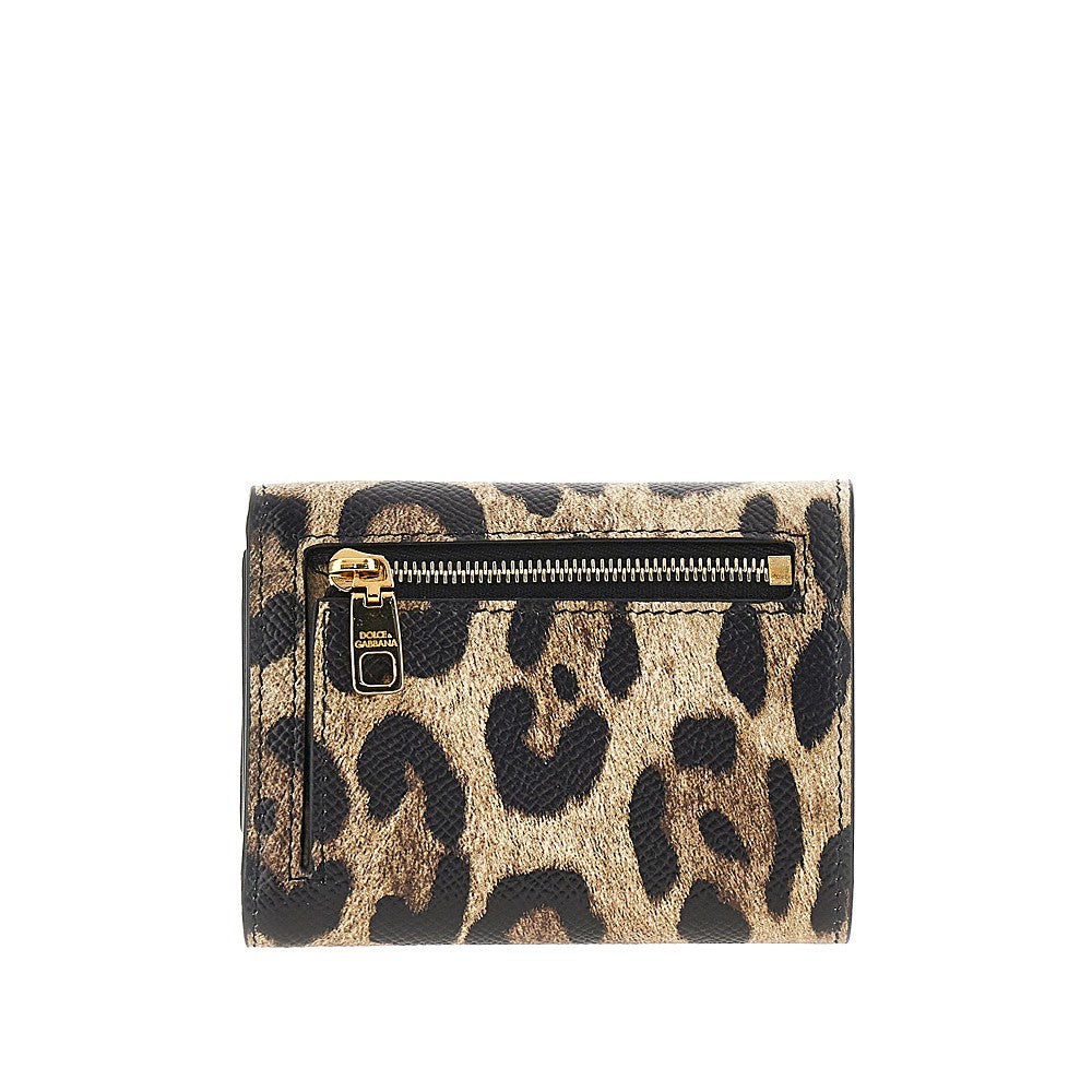 Dolce&Gabbana Women Leopard-Print Leather French Flap Wallet DOLCE & GABBANA