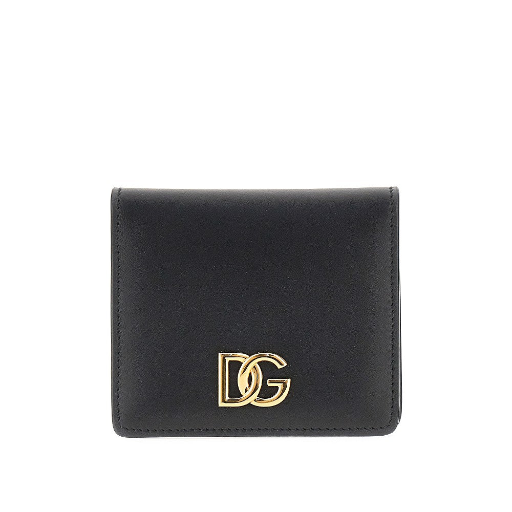 Dolce&Gabbana Women Leather Bi-Fold Cardholder With Logo DOLCE & GABBANA