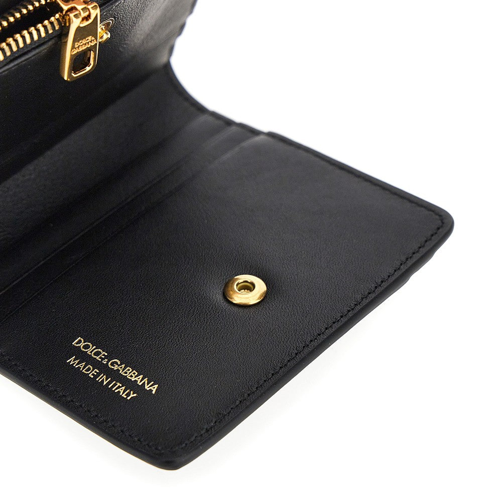 Dolce&Gabbana Women Leather Bi-Fold Cardholder With Logo DOLCE & GABBANA