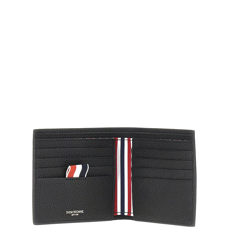 Thom Browne Men Grained Leather Bi-Fold Wallet THOM BROWNE