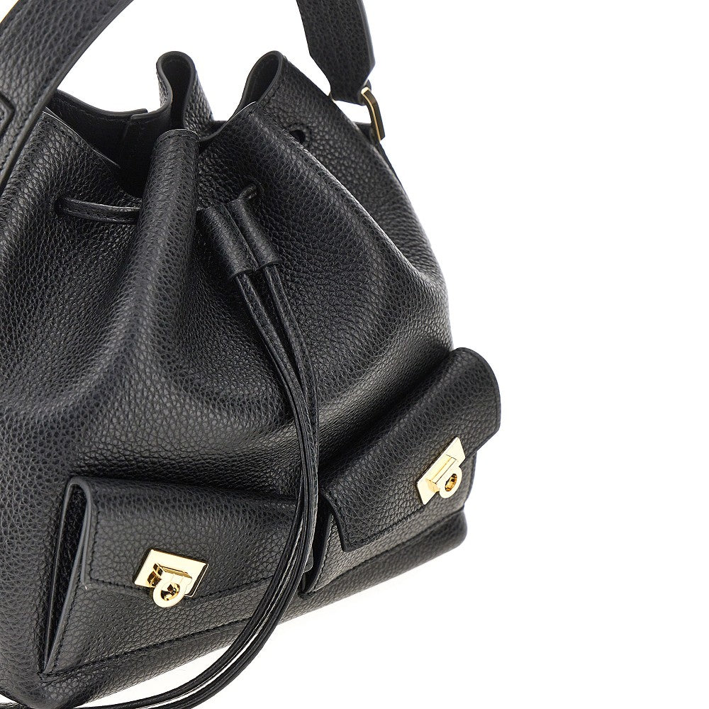 Ferragamo Women Grained Leather Multipocket Bucket Bag FERRAGAMO