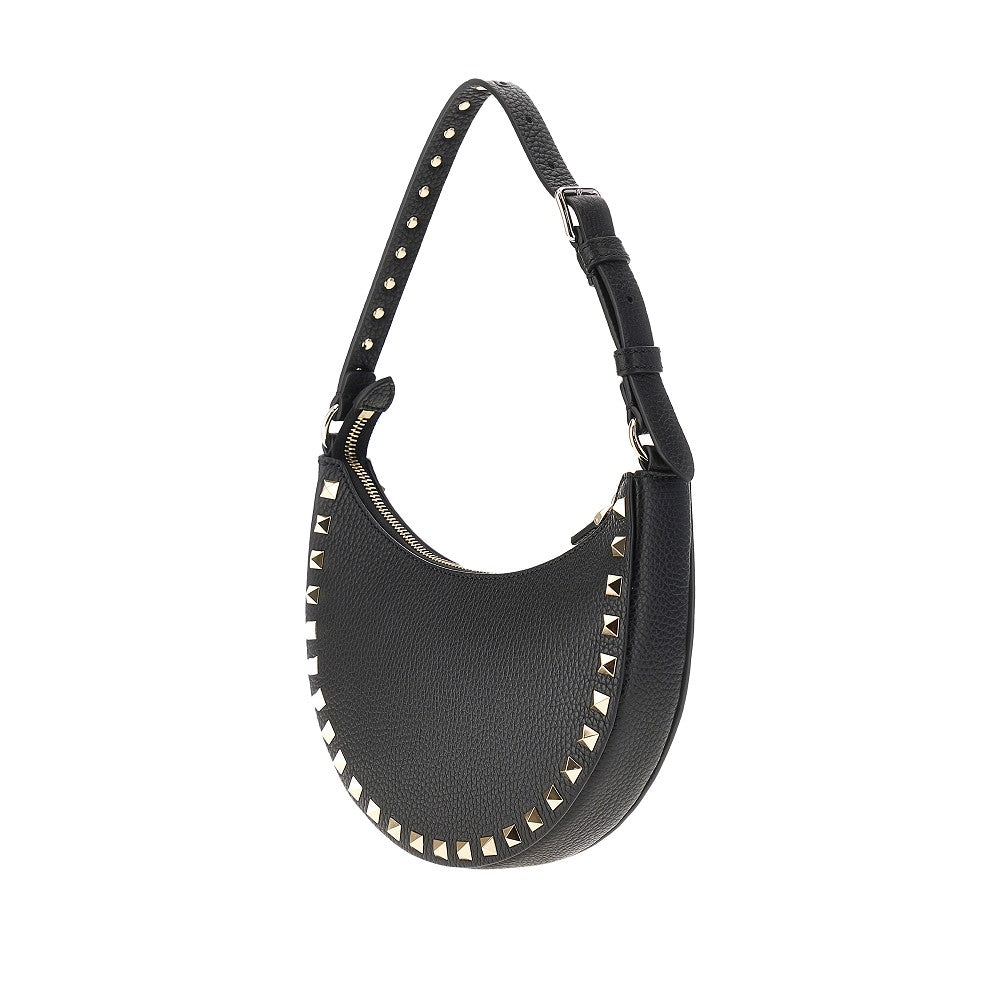 Valentino Garavani Women Grain Leather Mini 'Rockstud' Hobo Bag VALENTINO GARAVANI