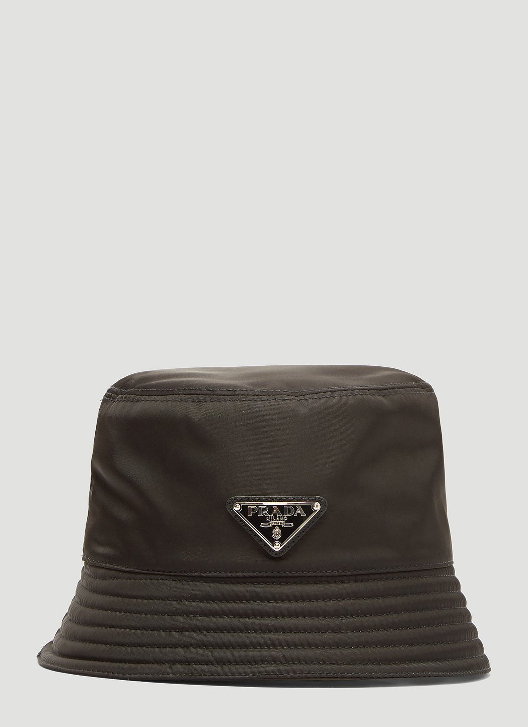 Prada Men Nylon Logo Bucket Hat PRADA