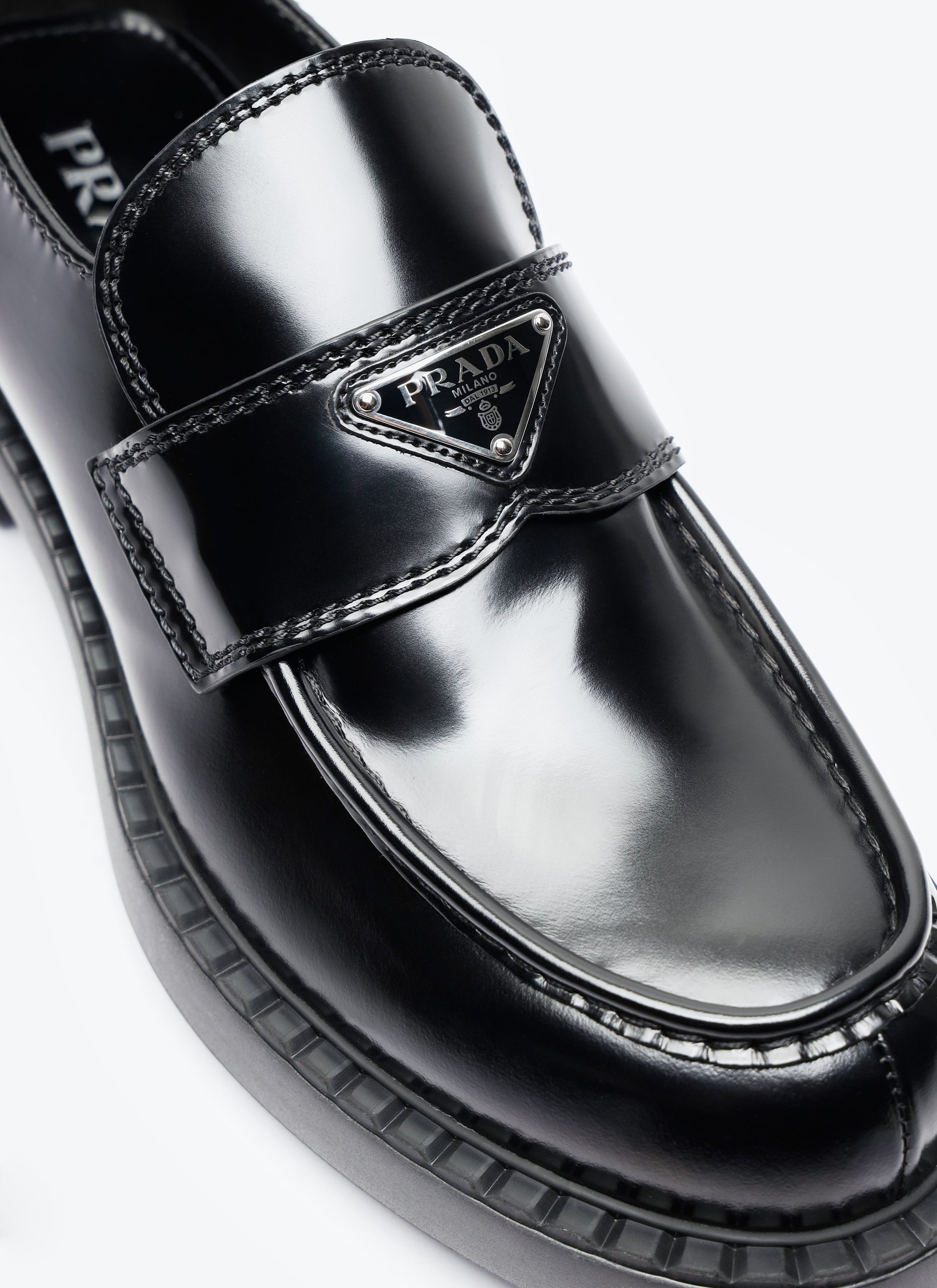 Prada Men Chocolate Loafers PRADA
