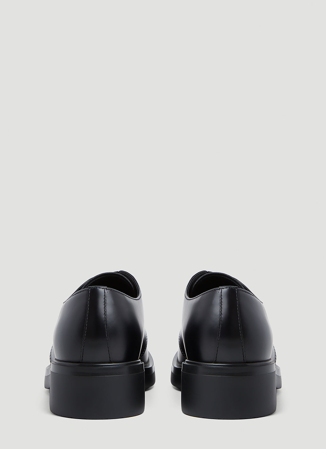 Prada Men Brushed Leather Derby Shoes