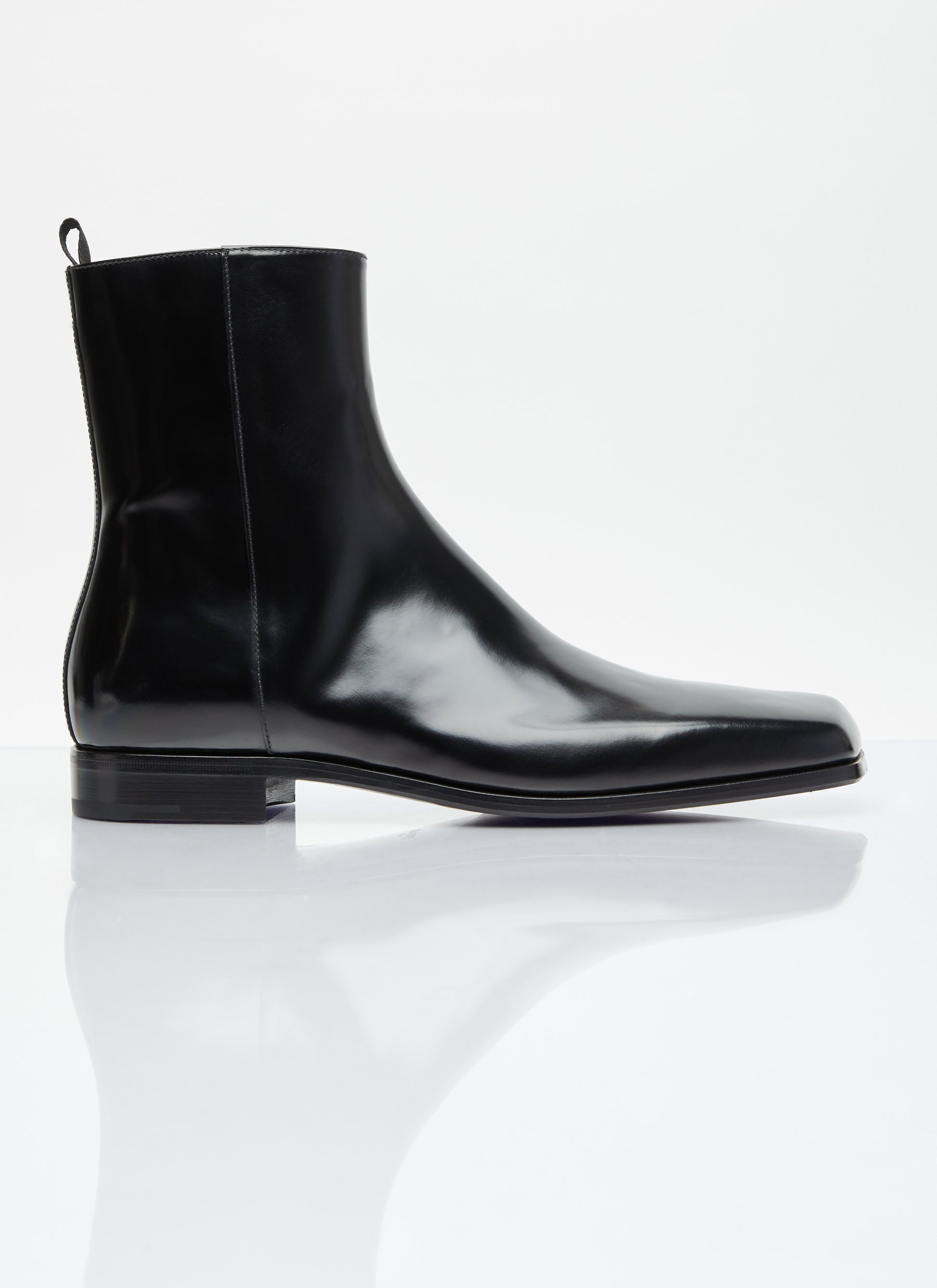 Prada Men Brushed Leather Boots PRADA