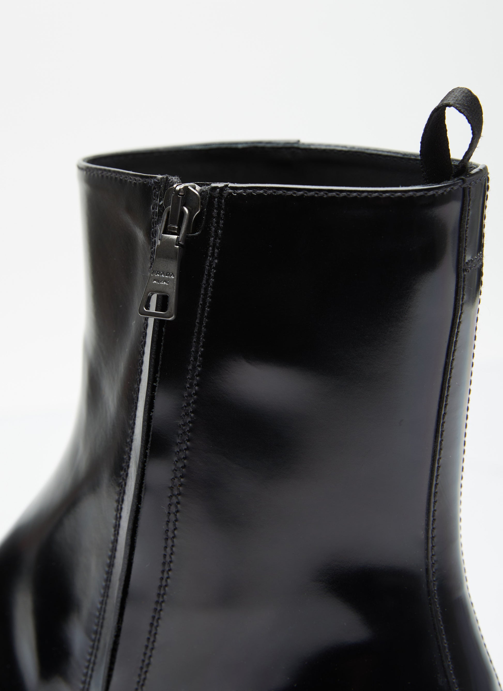 Prada Men Brushed Leather Boots PRADA