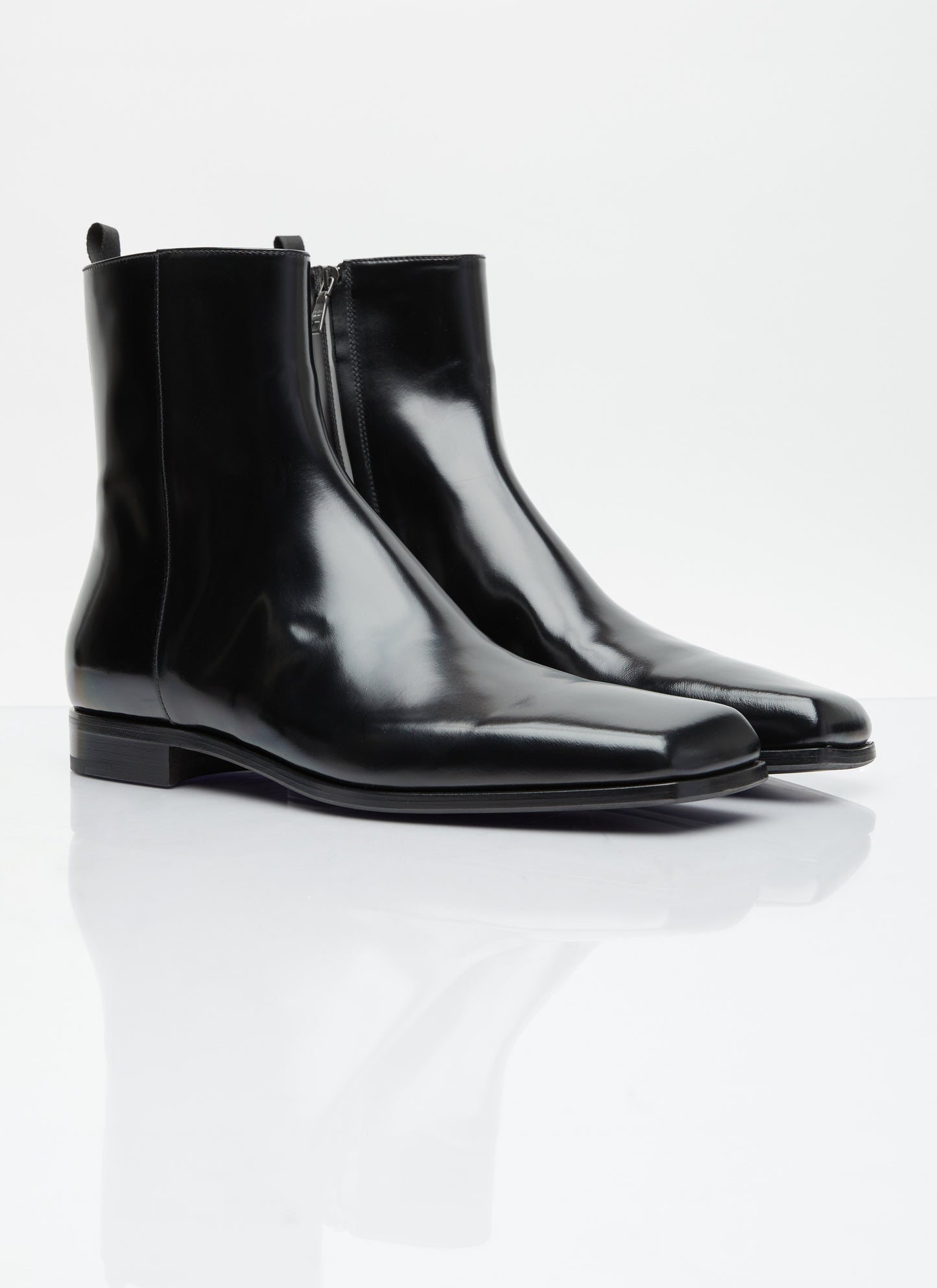 Prada Men Brushed Leather Boots PRADA