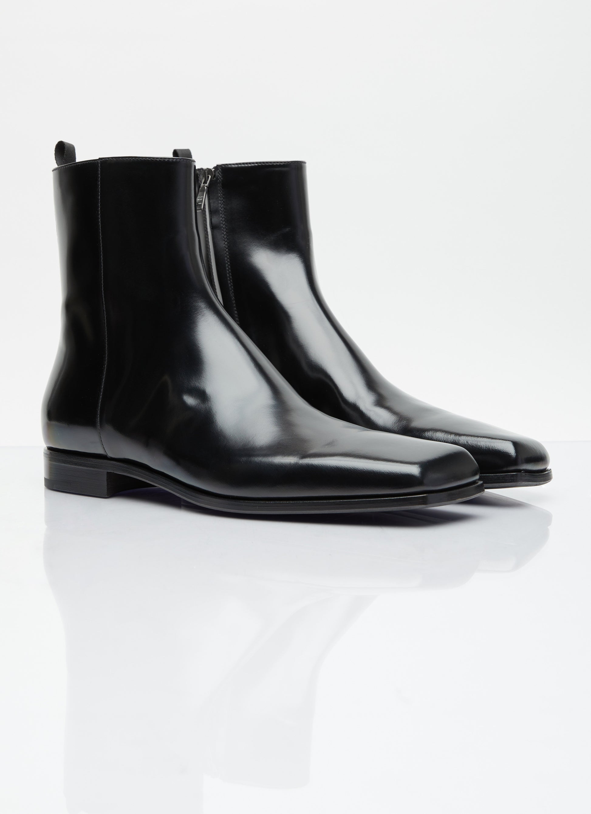 Prada Men Brushed Leather Boots PRADA