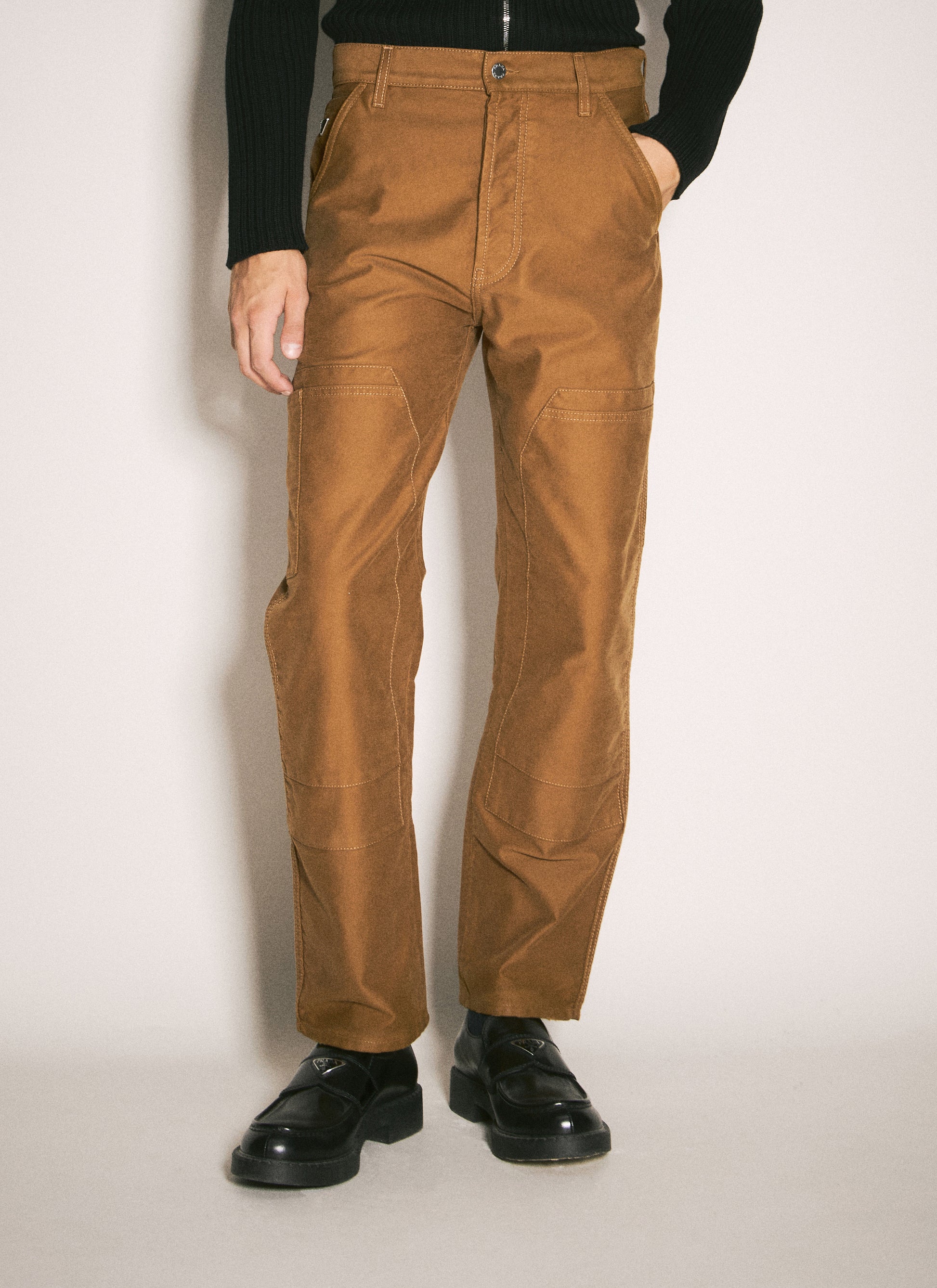 Prada Men Moleskin Cargo Pants PRADA
