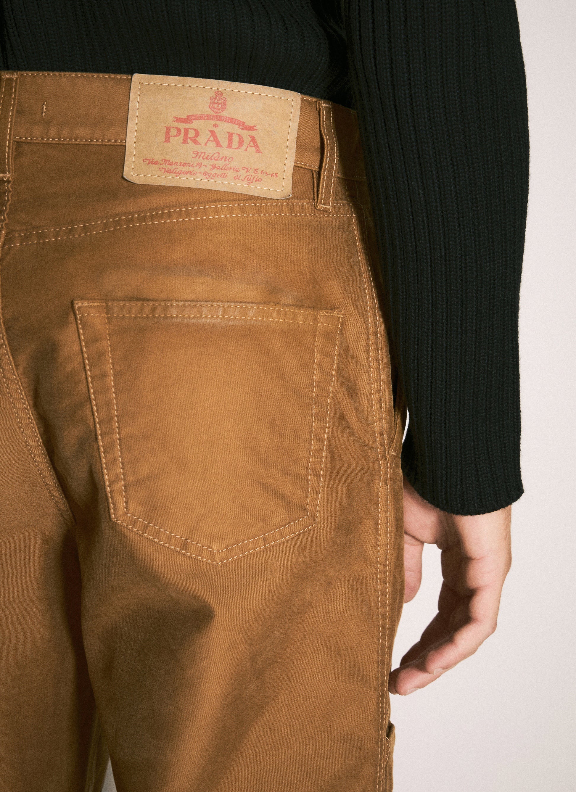 Prada Men Moleskin Cargo Pants PRADA