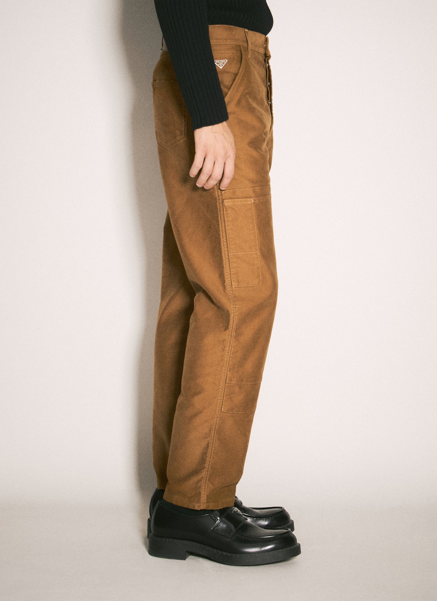 Prada Men Moleskin Cargo Pants PRADA