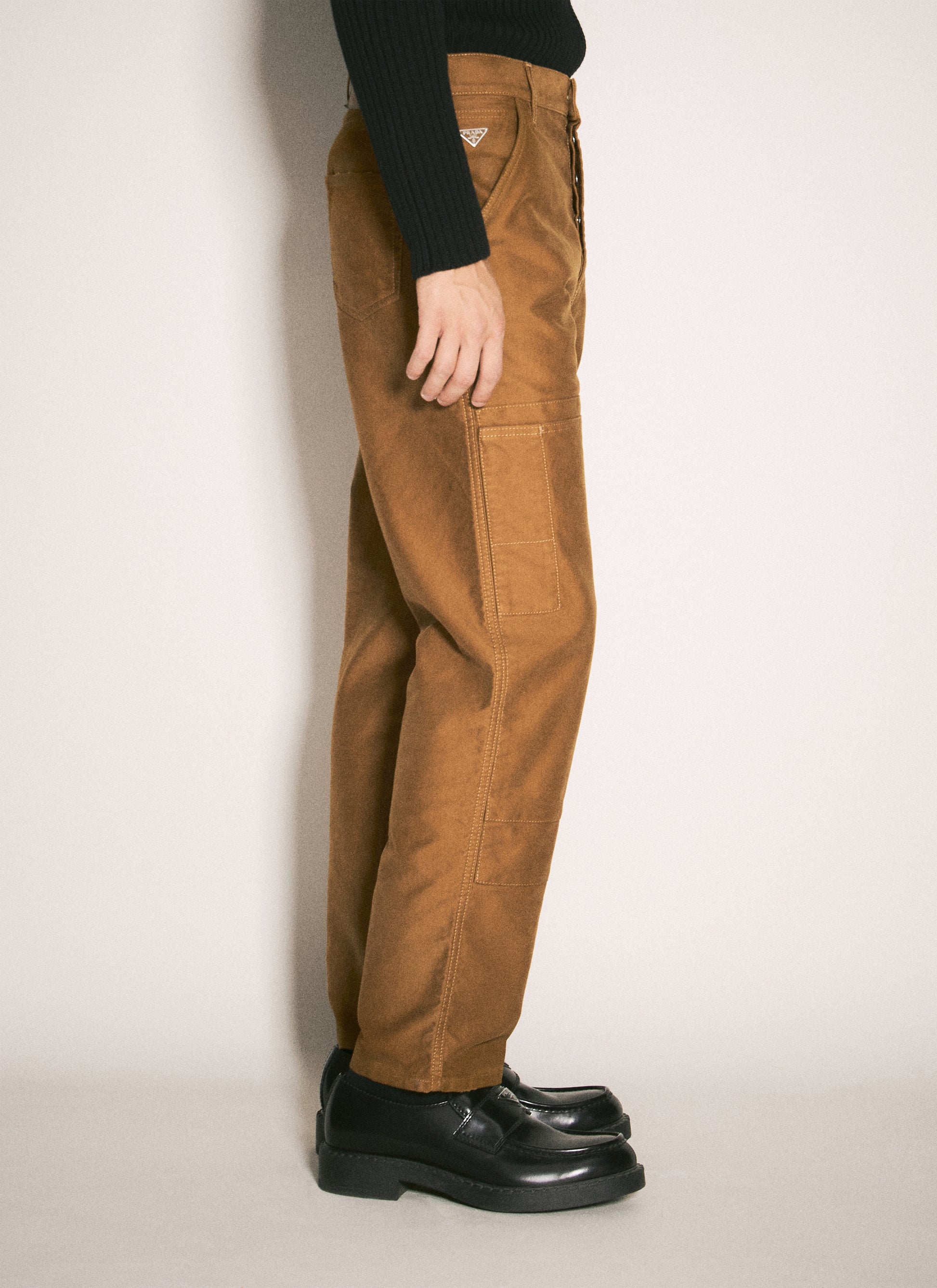 Prada Men Moleskin Cargo Pants PRADA